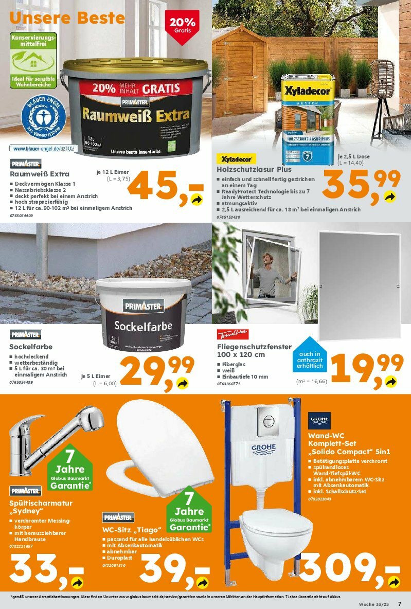 globus-baumarkt - Globus Baumarkt-Prospekt gültig vom 11.08. bis 16.08. - page: 7