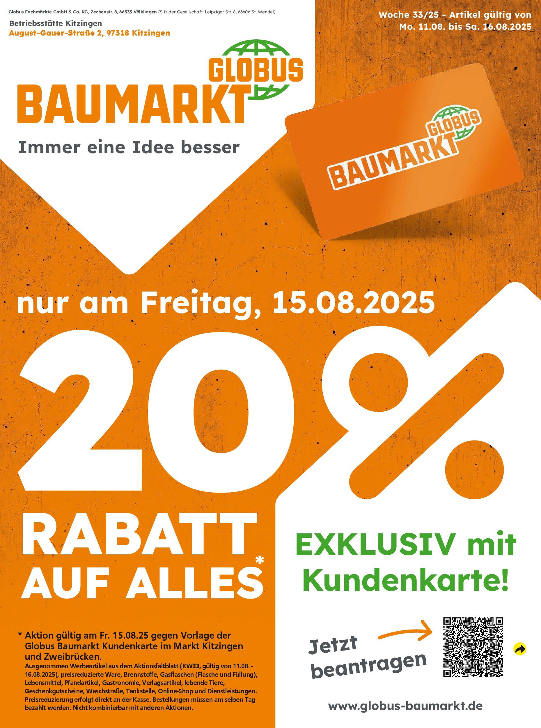 globus-baumarkt - Globus Baumarkt - Kitzingen-Prospekt gültig vom 11.08. bis 16.08.