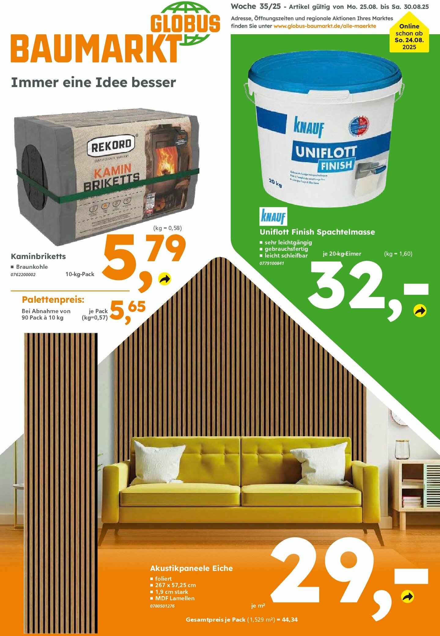 globus-baumarkt - Globus Baumarkt-Prospekt gültig vom 24.08. bis 30.08.