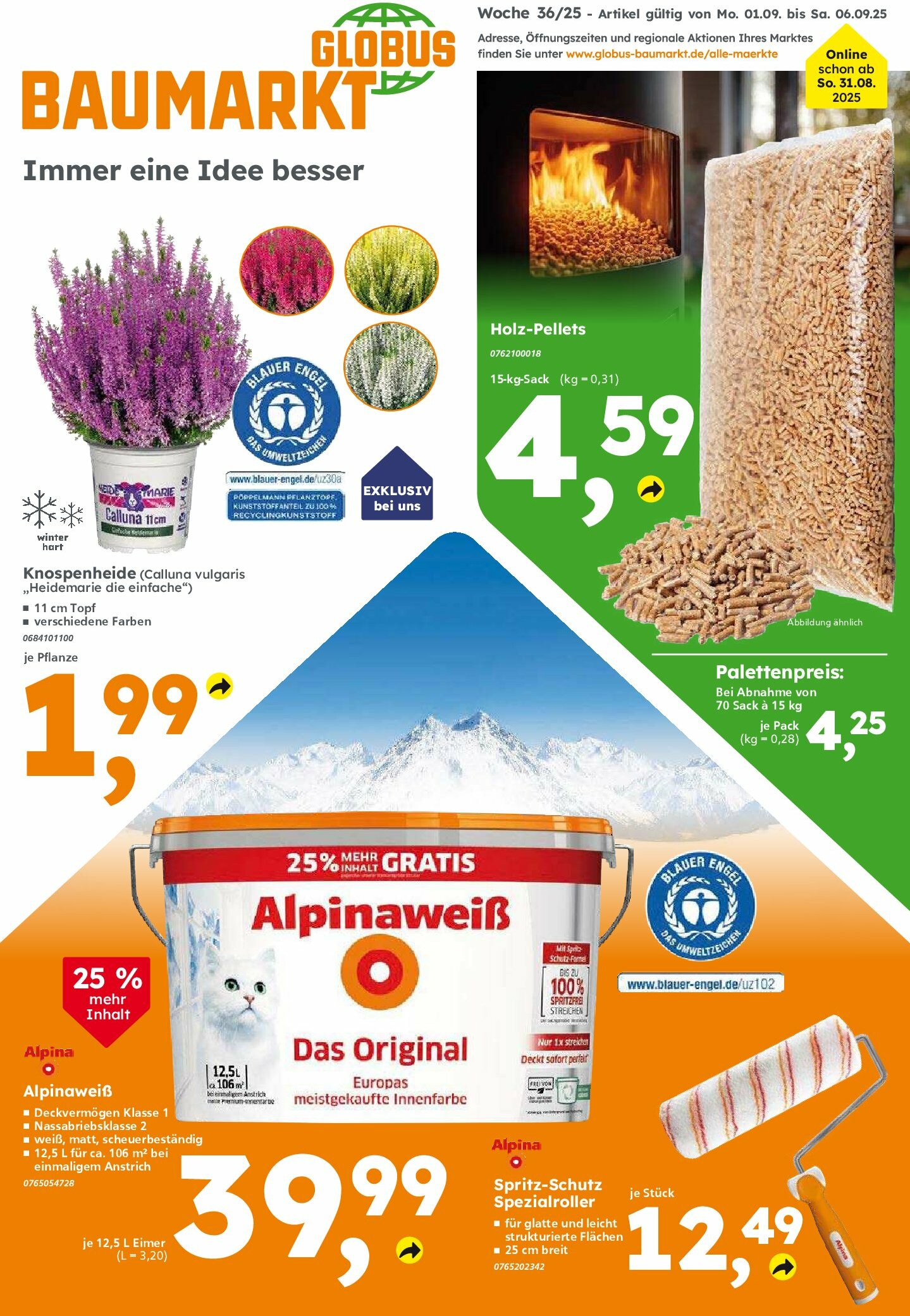 globus-baumarkt - Globus Baumarkt-Prospekt gültig vom 31.08. bis 06.09. - page: 1