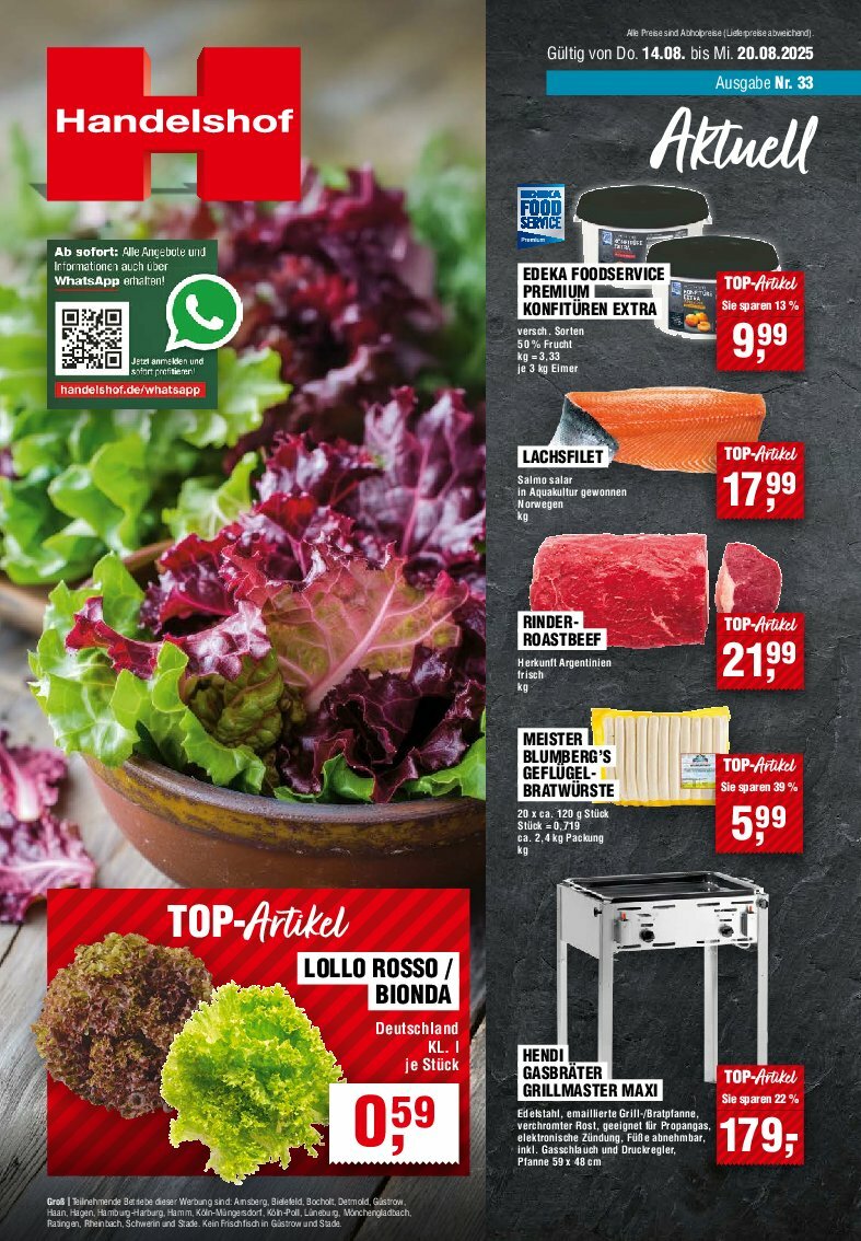 handelshof - Handelshof-Prospekt gültig vom 14.08. bis 20.08.