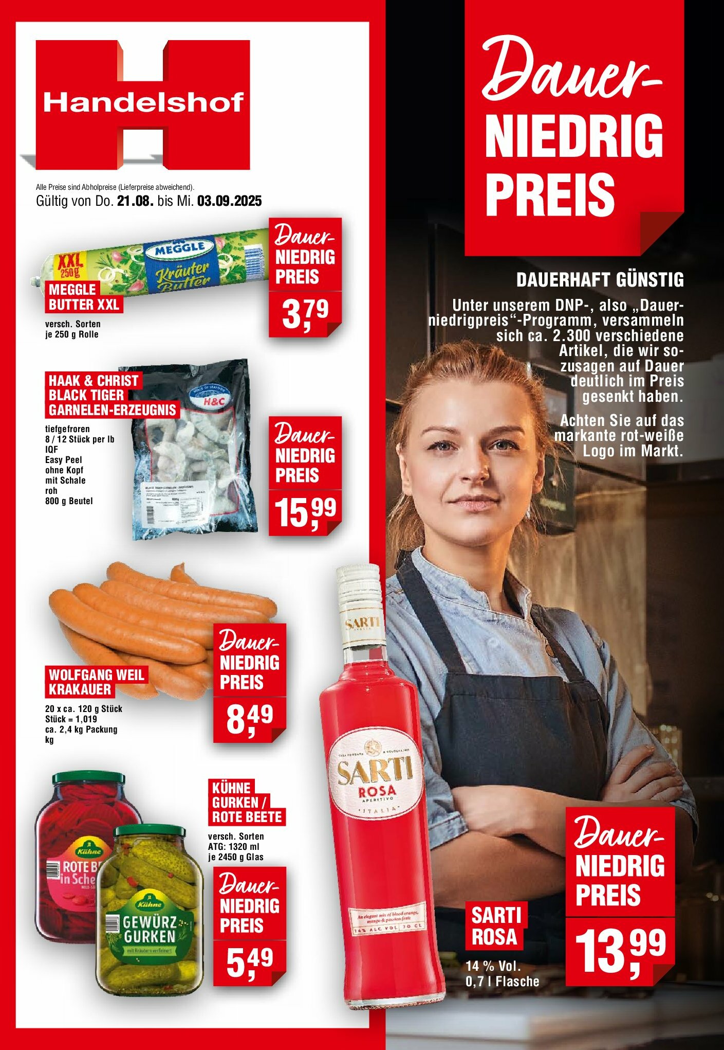 handelshof - Handelshof - Dauer-niedrig Preis-Prospekt gültig vom 21.08. bis 03.09.