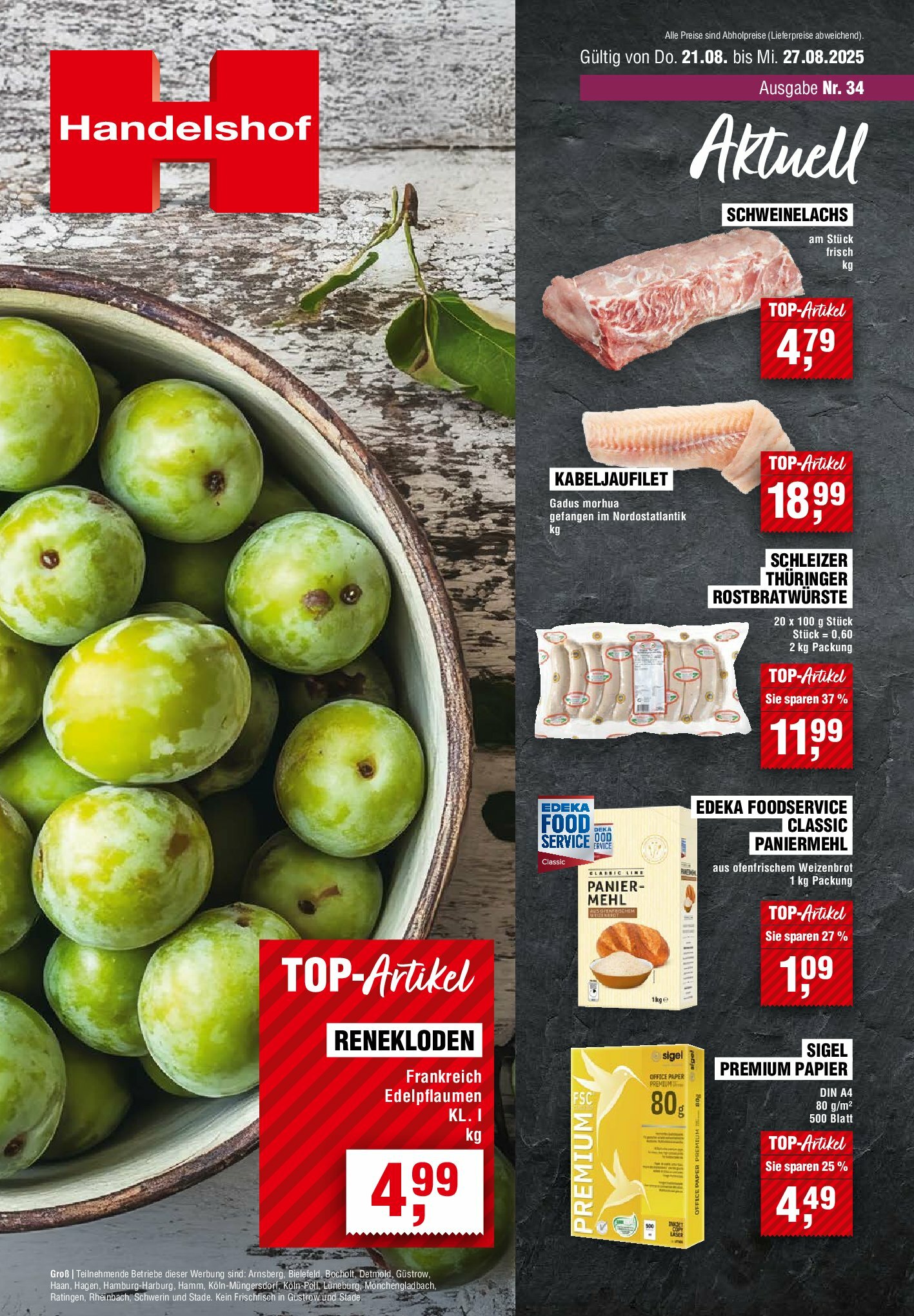 handelshof - Handelshof-Prospekt gültig vom 21.08. bis 27.08.