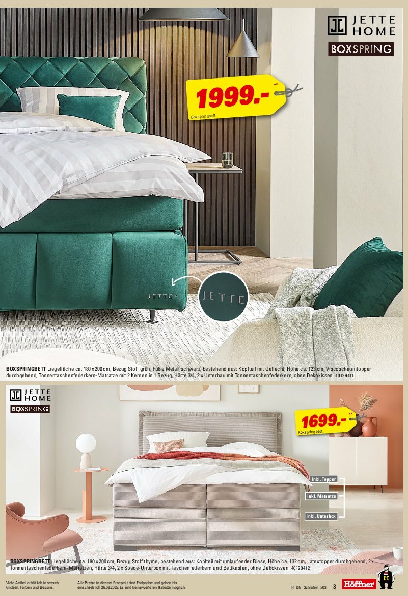 hoeffner - Höffner - Schlafen Spezial-Prospekt gültig vom 13.08. bis 26.08. - page: 3