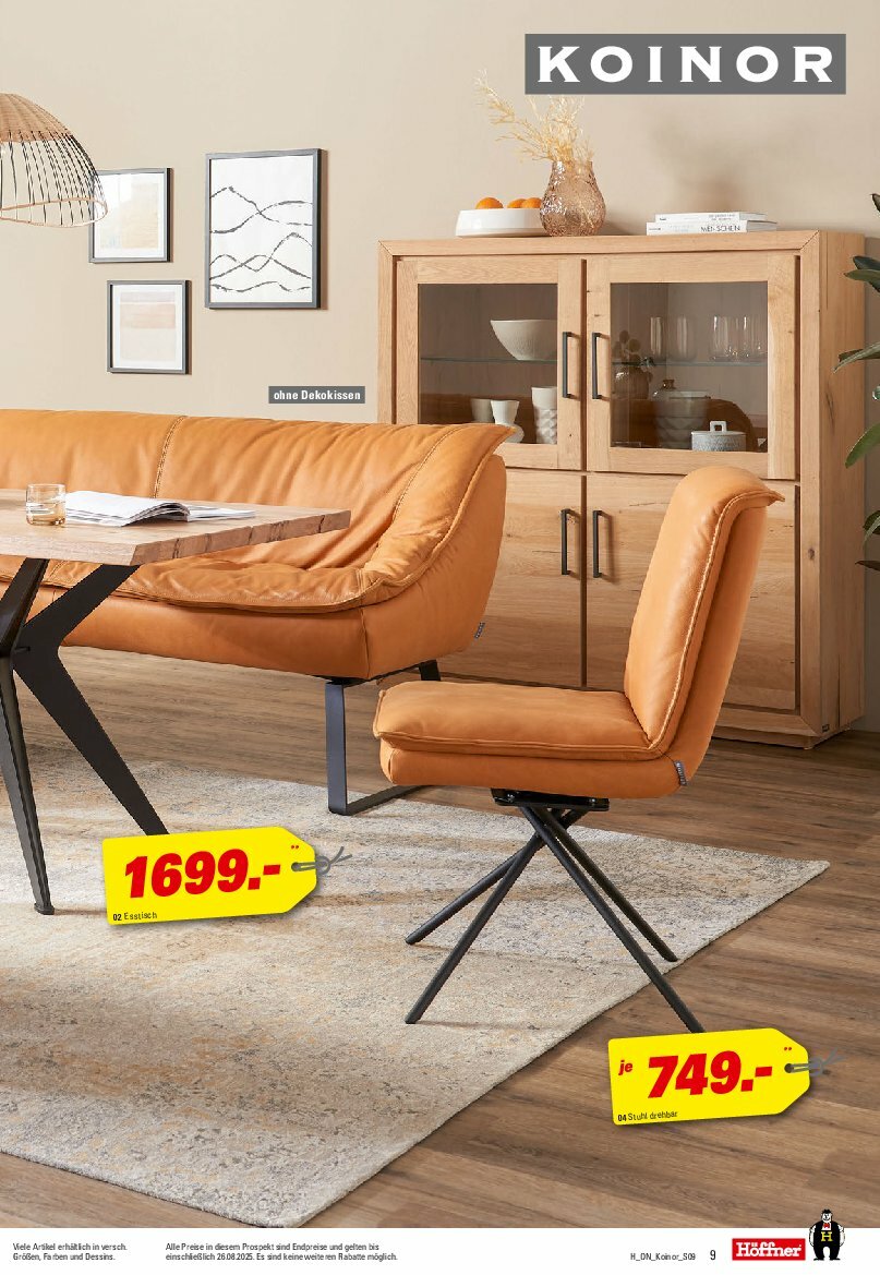 hoeffner - Höffner - Koinor-Prospekt gültig vom 13.08. bis 26.08. - page: 9