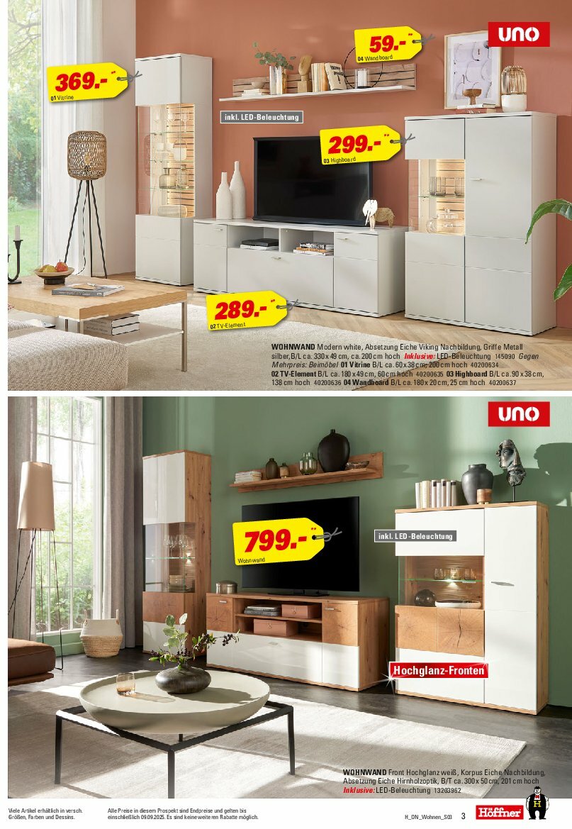 hoeffner - Höffner - Wohnen Spezial-Prospekt gültig vom 13.08. bis 09.09. - page: 3