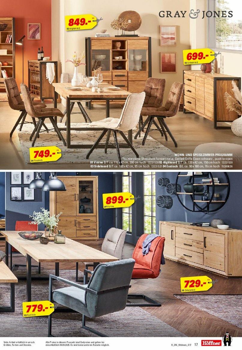hoeffner - Höffner - Wohnen Spezial-Prospekt gültig vom 13.08. bis 09.09. - page: 17