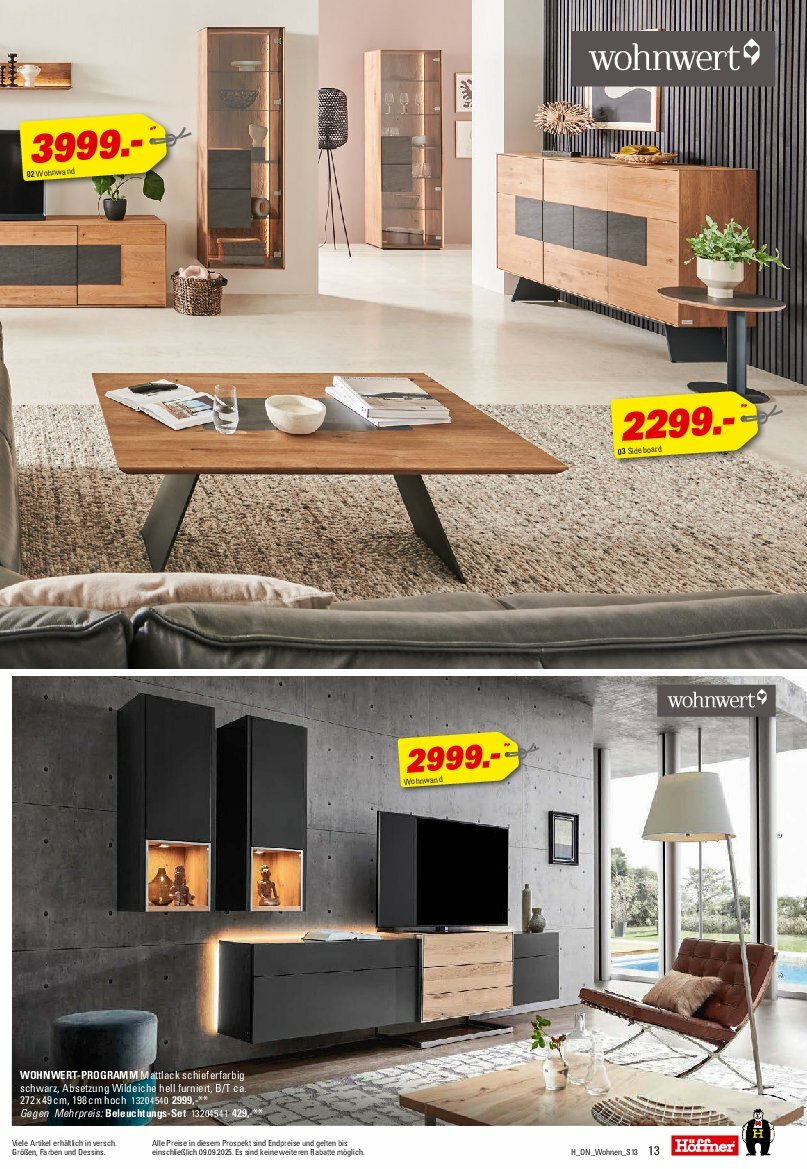hoeffner - Höffner - Wohnen Spezial-Prospekt gültig vom 13.08. bis 09.09. - page: 13