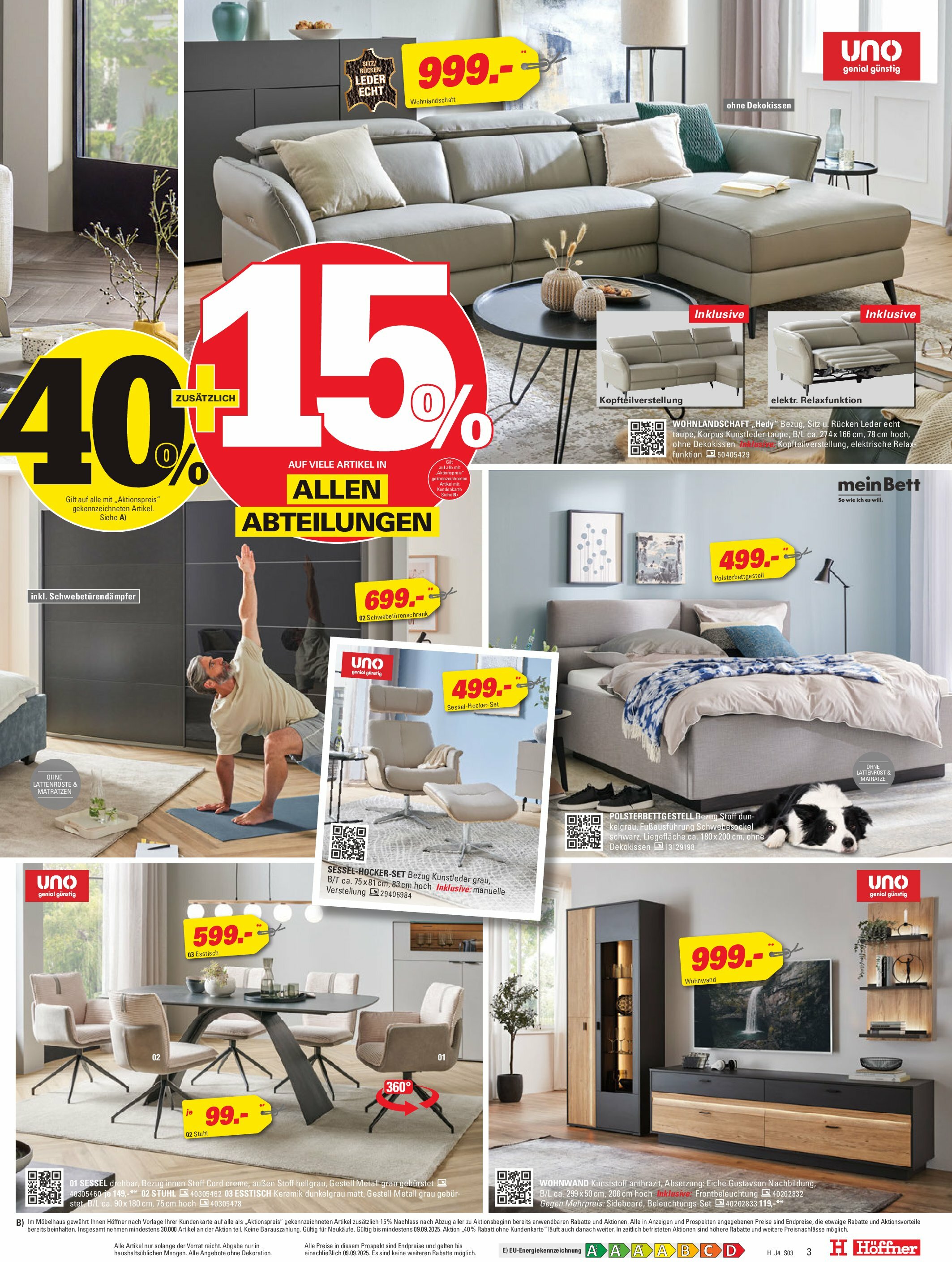 hoeffner - Höffner-Prospekt gültig vom 29.08. bis 06.09. - page: 3