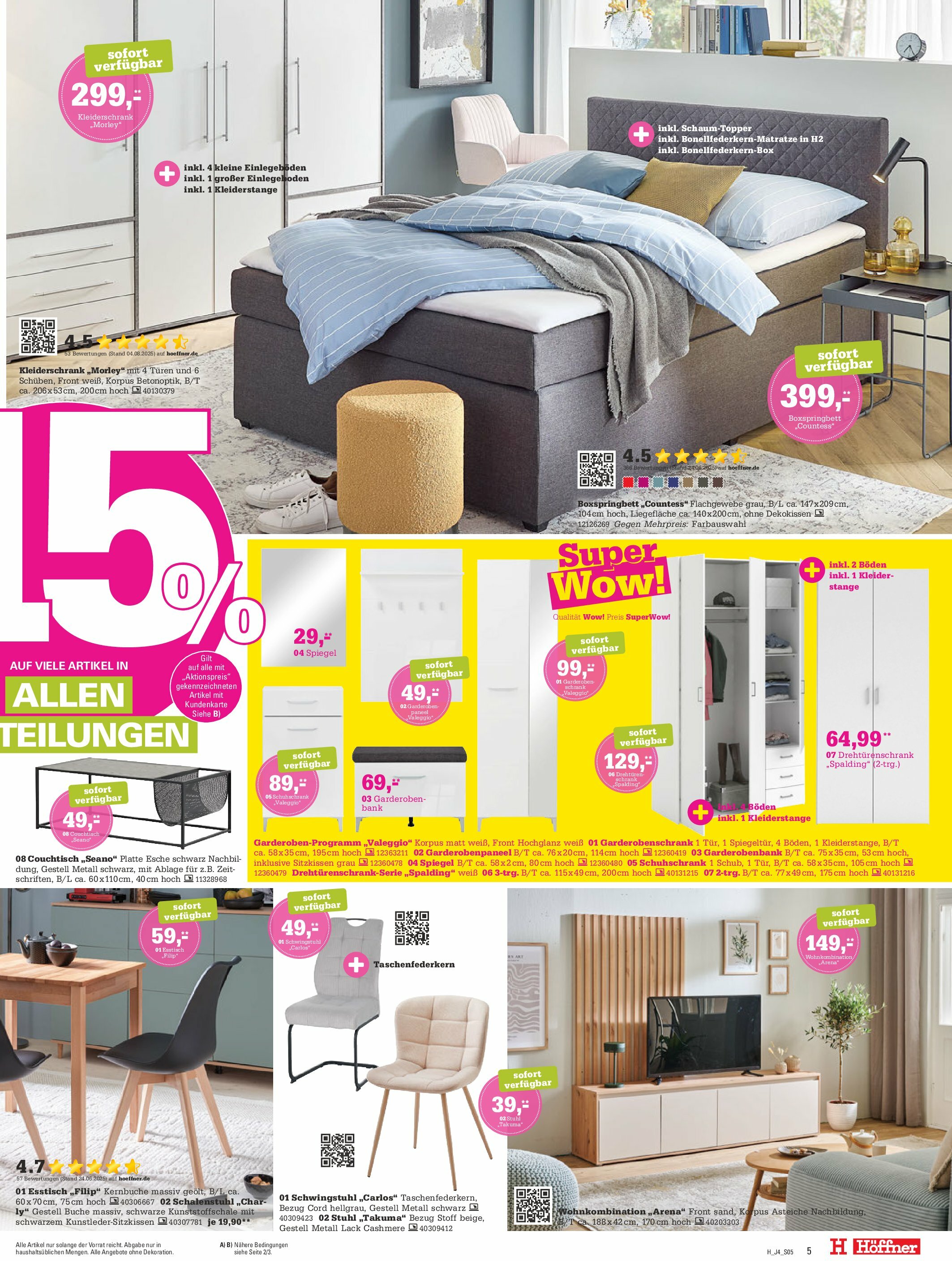 hoeffner - Höffner-Prospekt gültig vom 29.08. bis 06.09. - page: 5