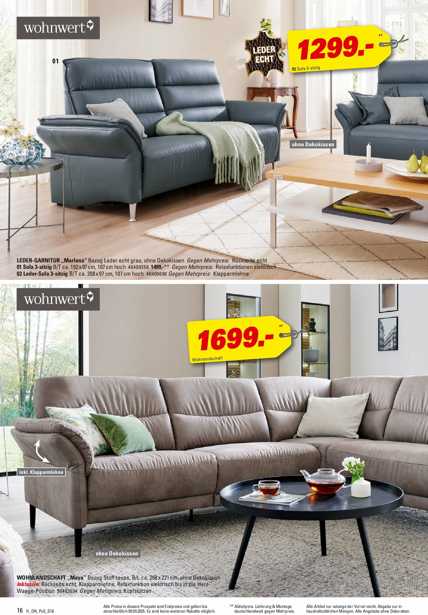 hoeffner - Höffner - Polster Spezial-Prospekt gültig vom 27.08. bis 09.09. - page: 16