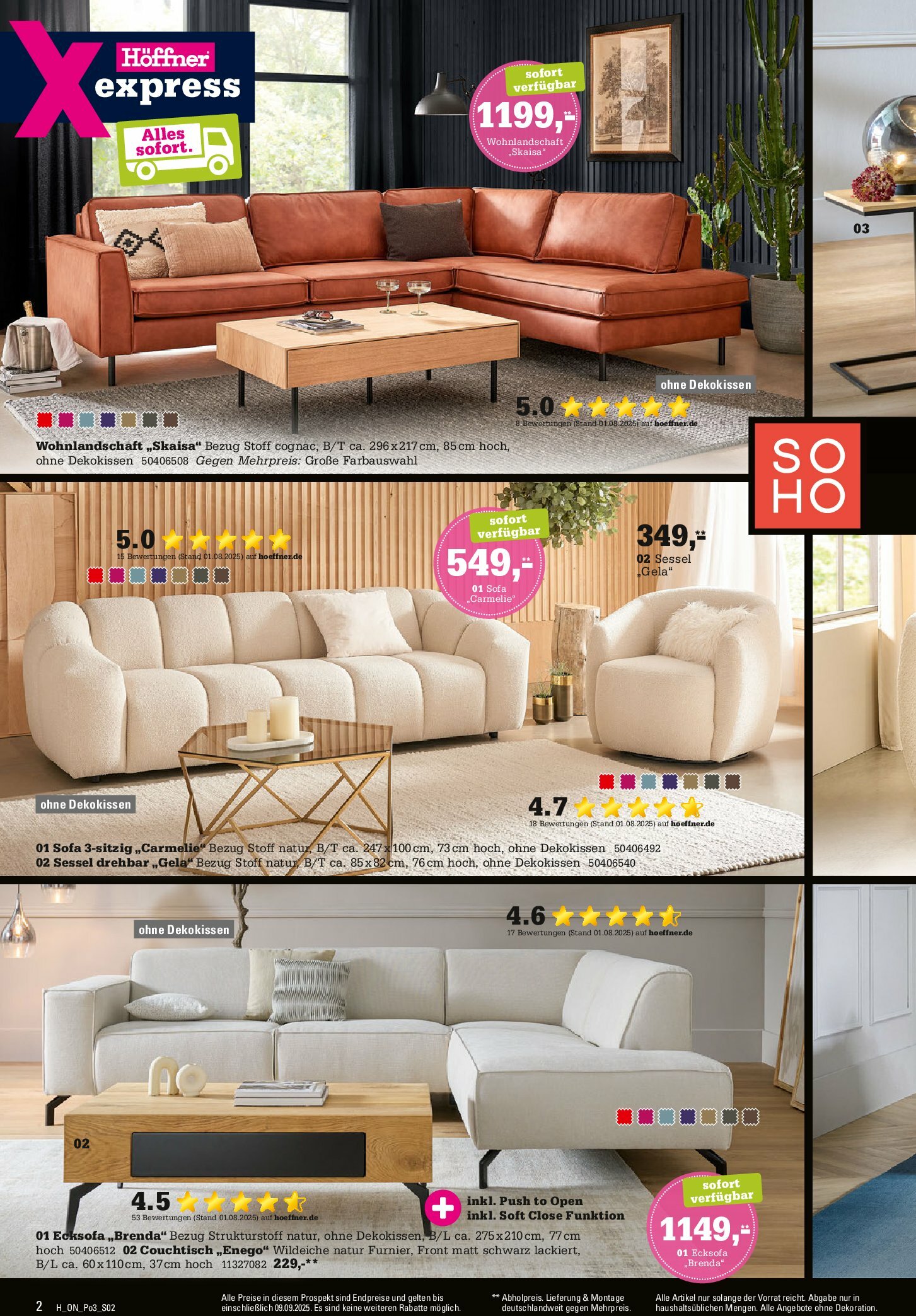 hoeffner - Höffner - Polster Spezial-Prospekt gültig vom 27.08. bis 09.09. - page: 2