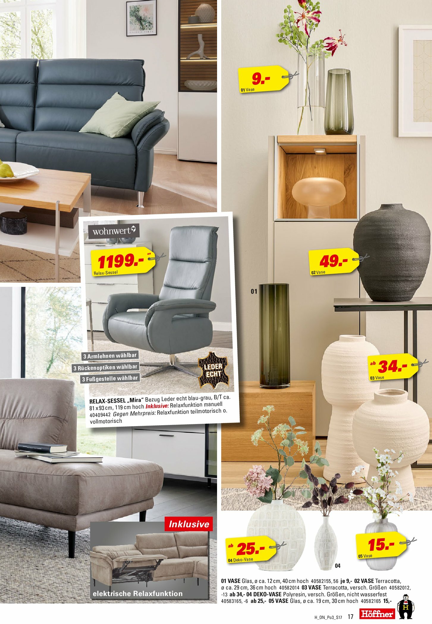 hoeffner - Höffner - Polster Spezial-Prospekt gültig vom 27.08. bis 09.09. - page: 17