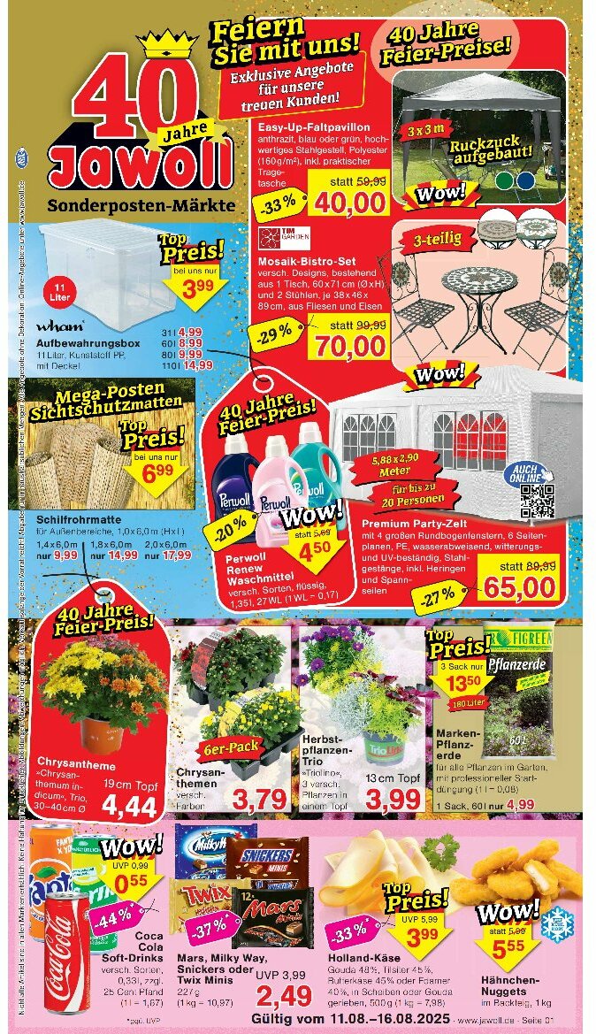 jawoll - Jawoll-Prospekt gültig vom 11.08. bis 16.08.