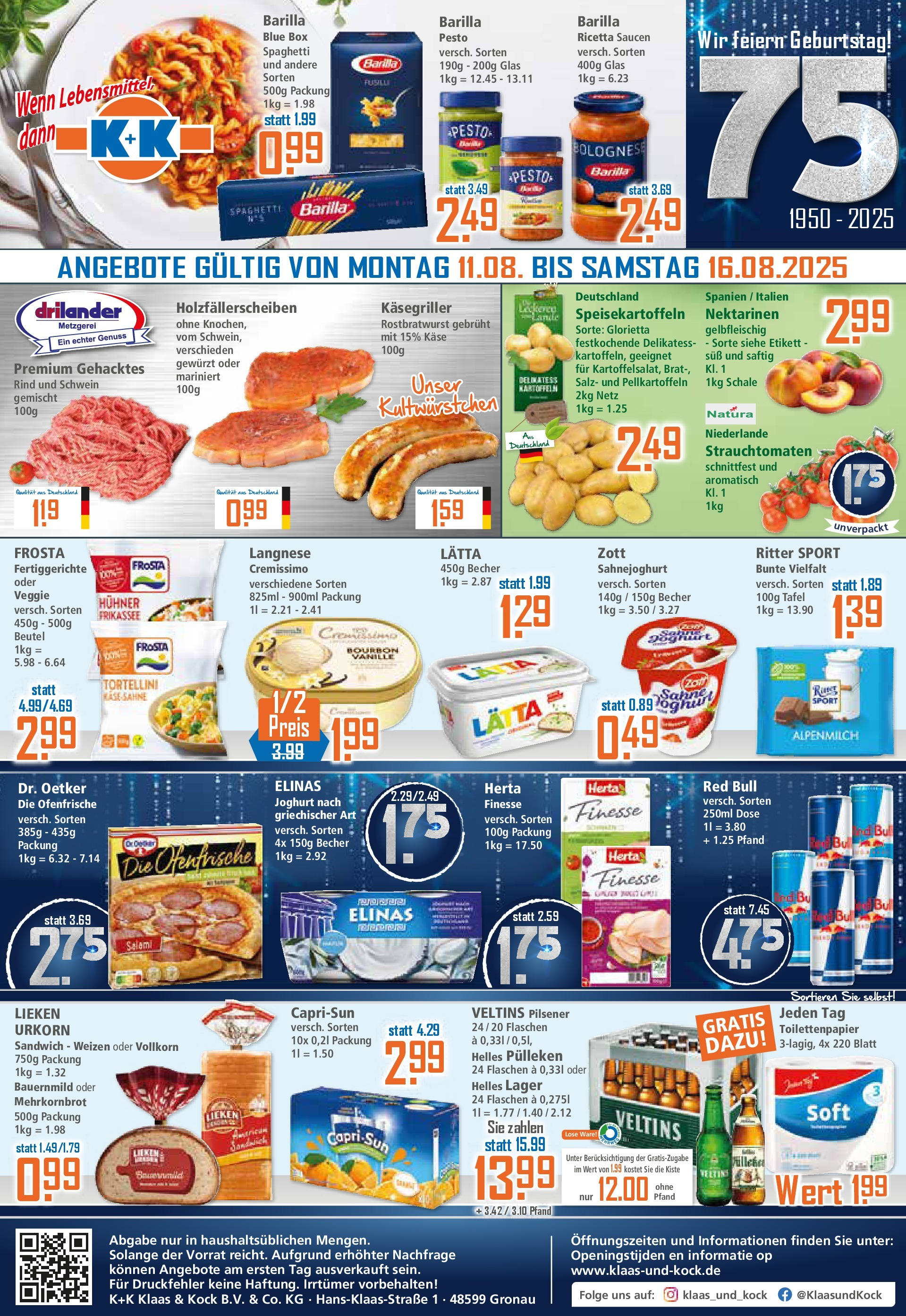 k-k - K+K-Prospekt gültig vom 11.08. bis 16.08.