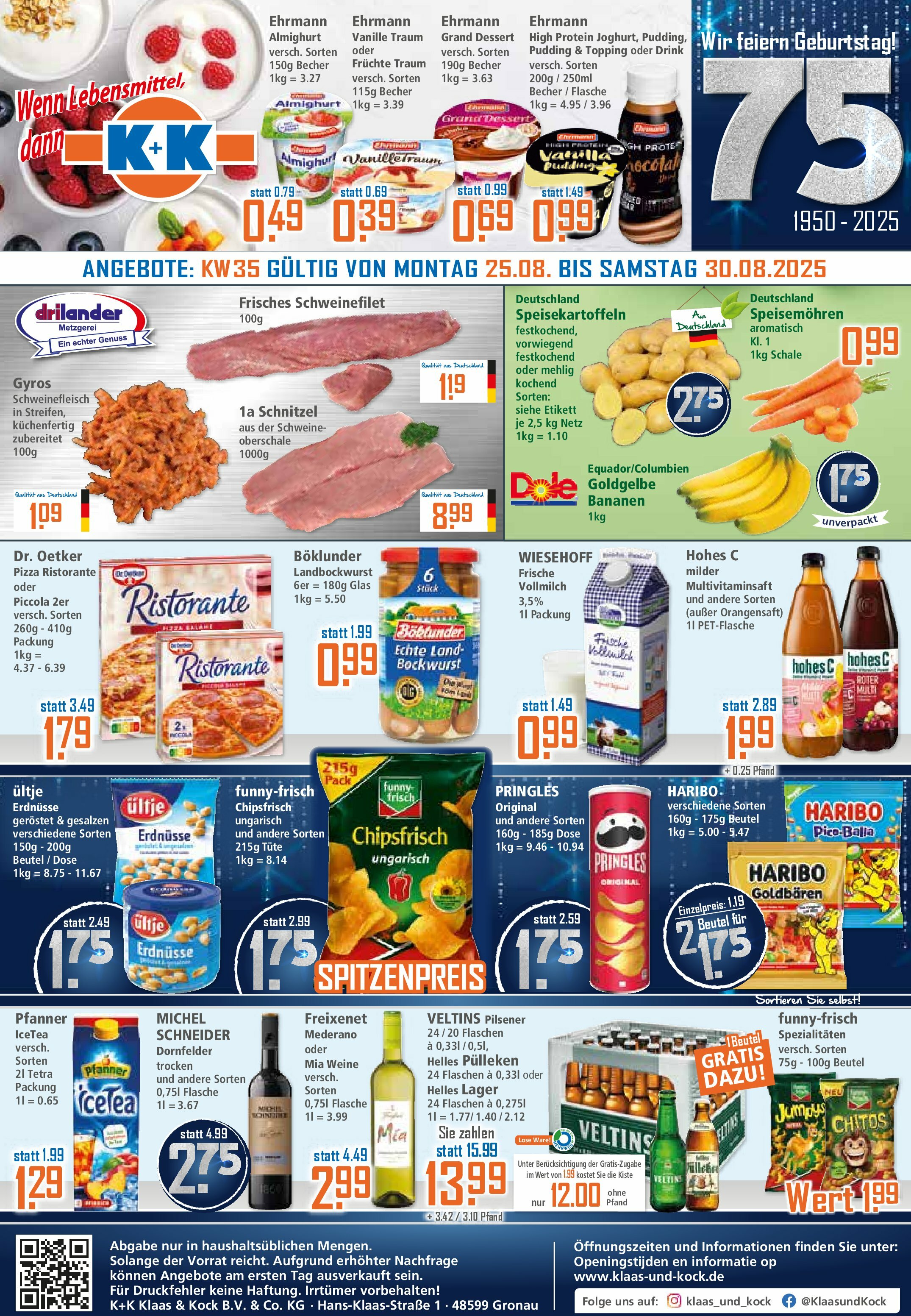k-k - K+K-Prospekt gültig vom 25.08. bis 30.08.