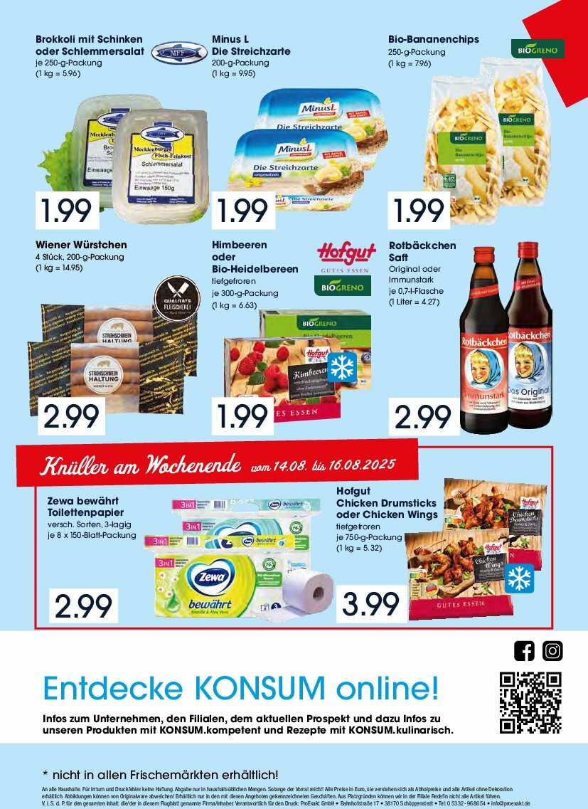 konsum - Konsum - Frischemarkt-Prospekt gültig vom 11.08. bis 16.08. - page: 8