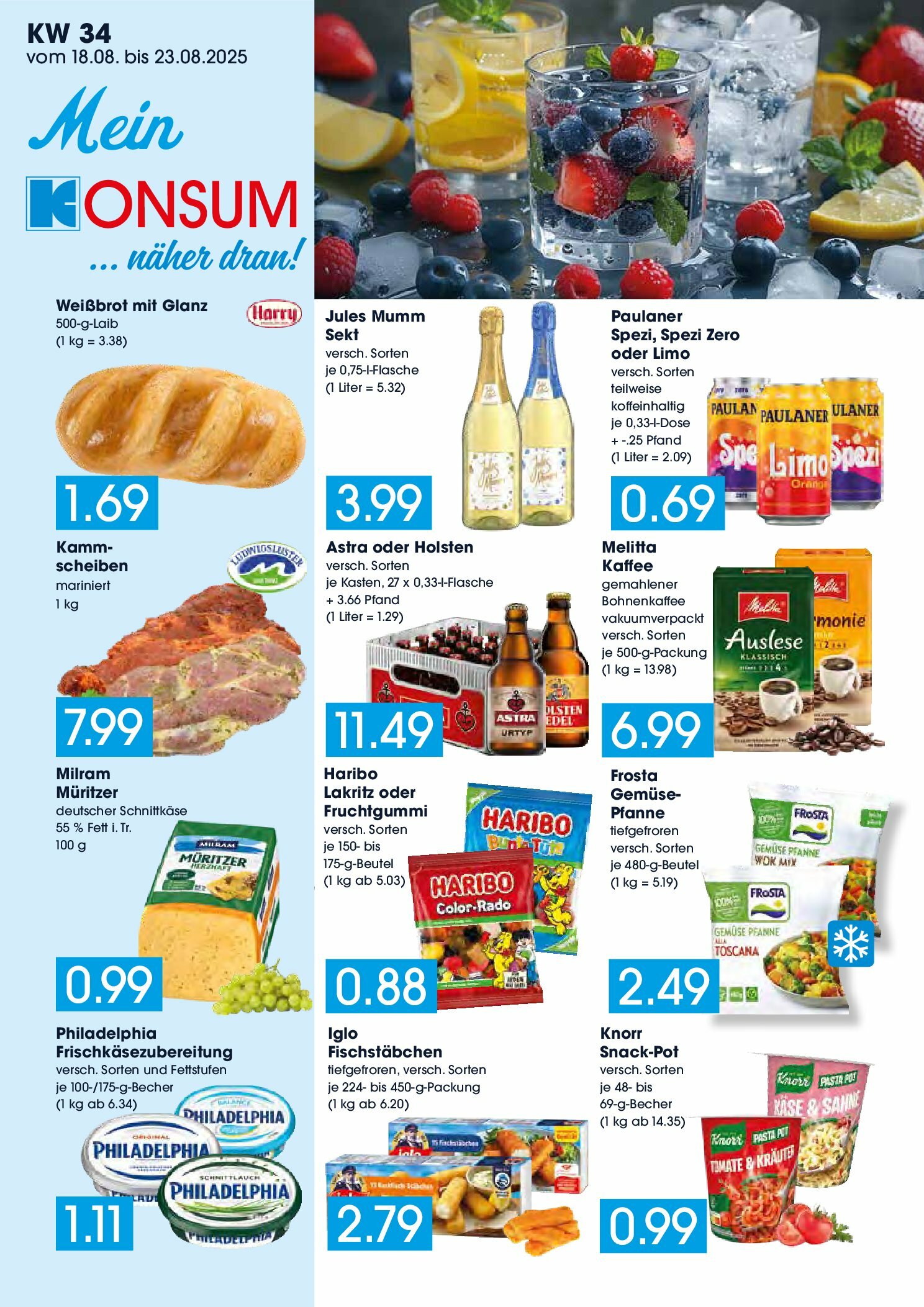 konsum - Konsum - Frischemarkt-Prospekt gültig vom 18.08. bis 23.08.