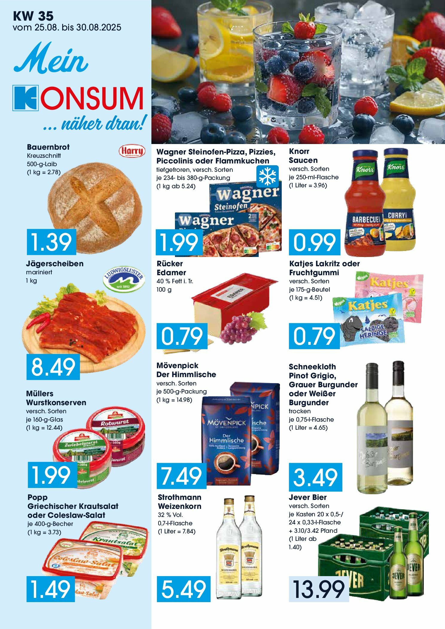 konsum - Konsum - Frischemarkt-Prospekt gültig vom 25.08. bis 30.08.