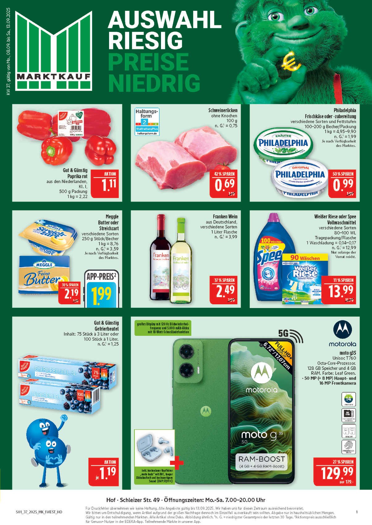marktkauf - Marktkauf-Prospekt gültig vom 08.09. bis 13.09. - page: 1