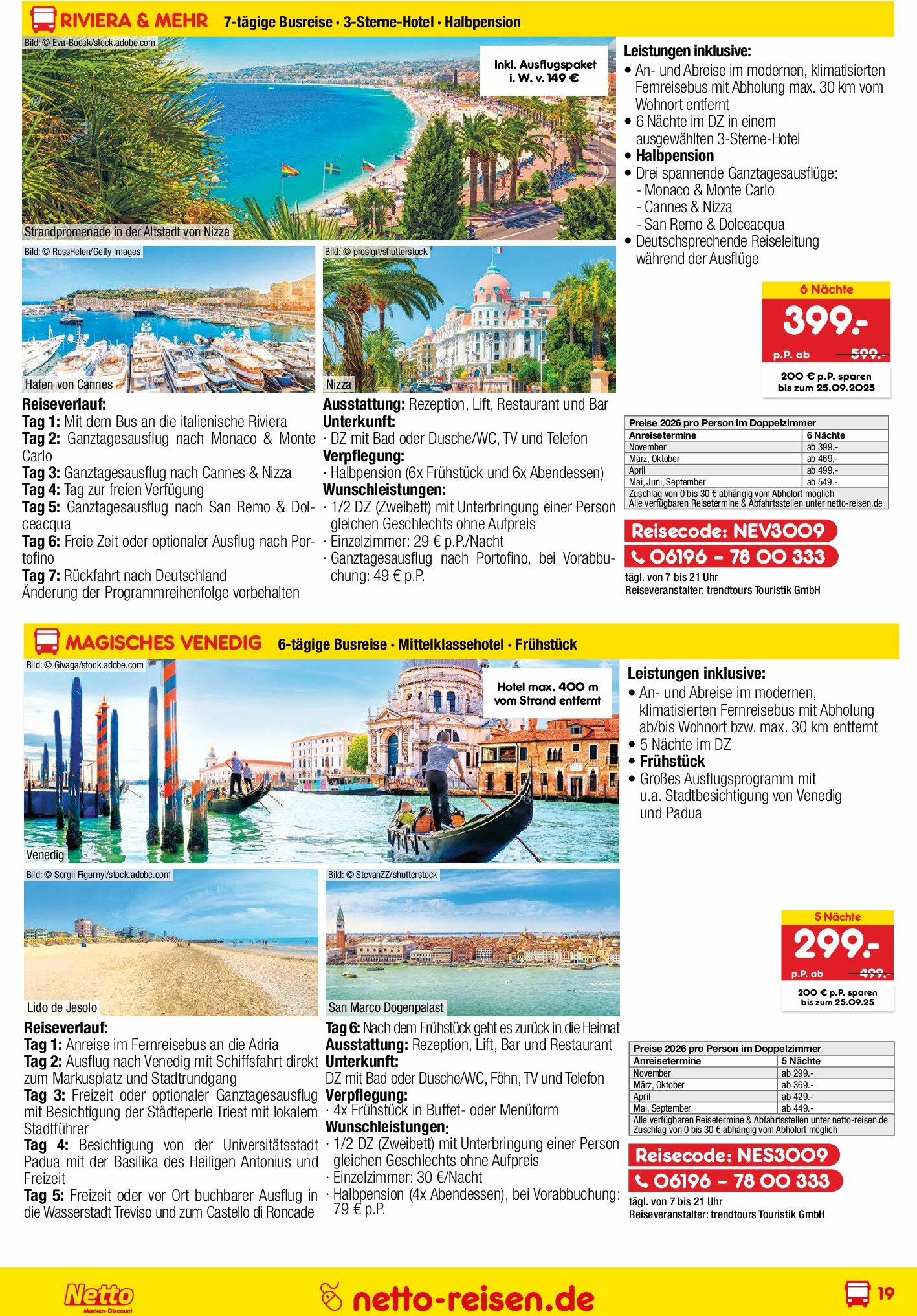 netto-marken-discount - Netto Marken Discount - Reisen-Prospekt gültig vom 28.08. bis 30.09. - page: 19