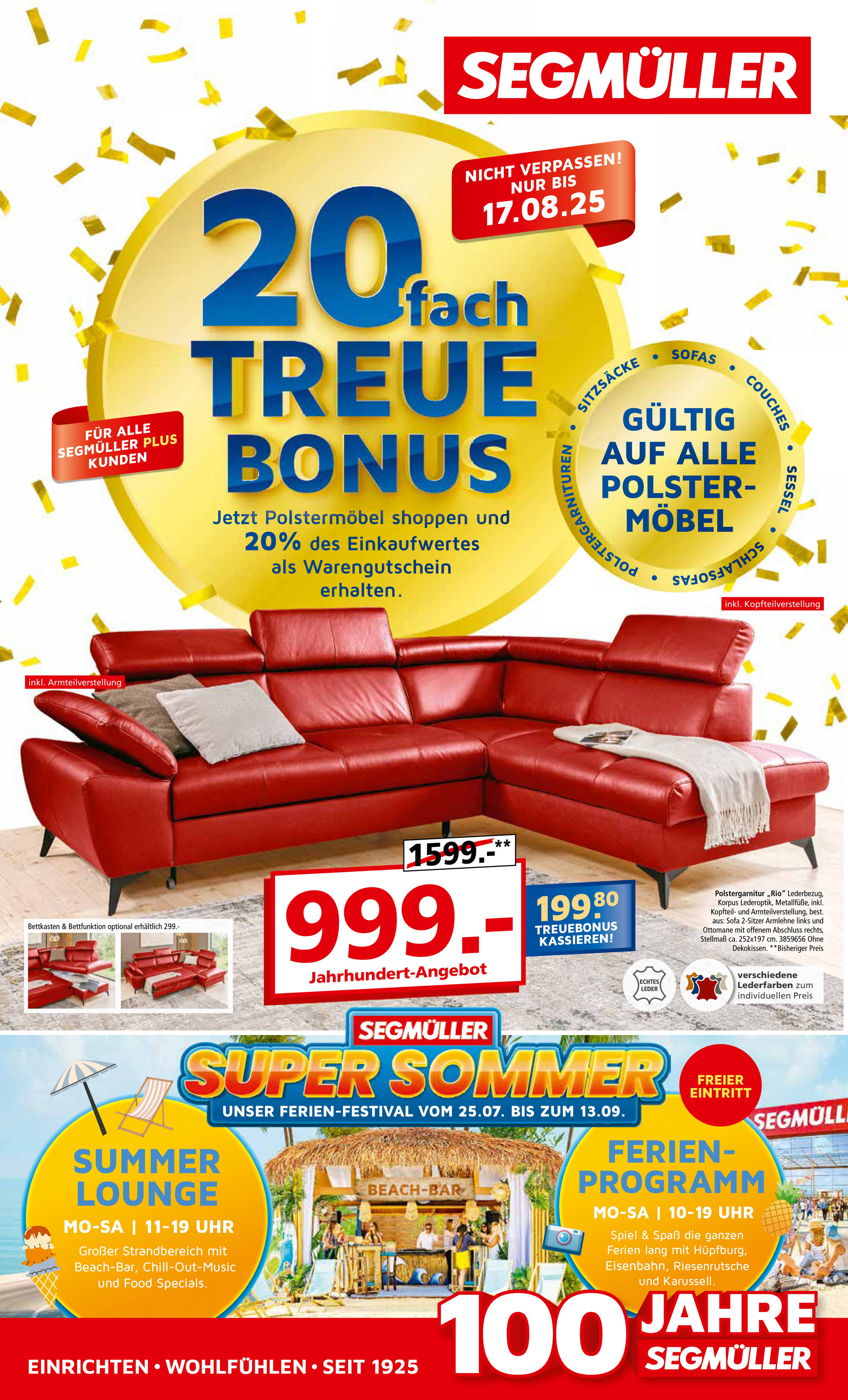 segmueller - SEGMÜLLER - 20 fach Treue Bonus-Prospekt gültig vom 10.08. bis 16.08.