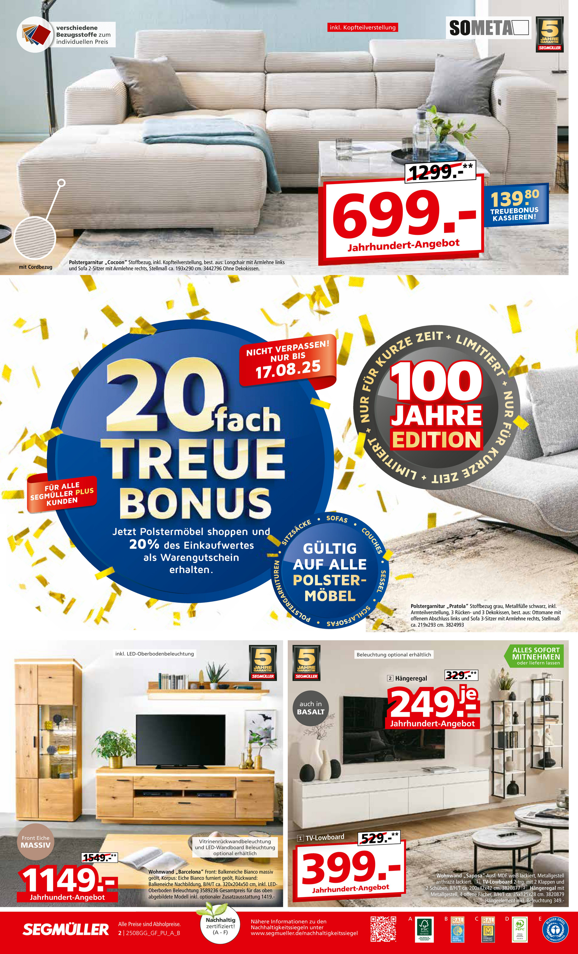 segmueller - SEGMÜLLER - 20 fach Treue Bonus-Prospekt gültig vom 10.08. bis 16.08. - page: 2