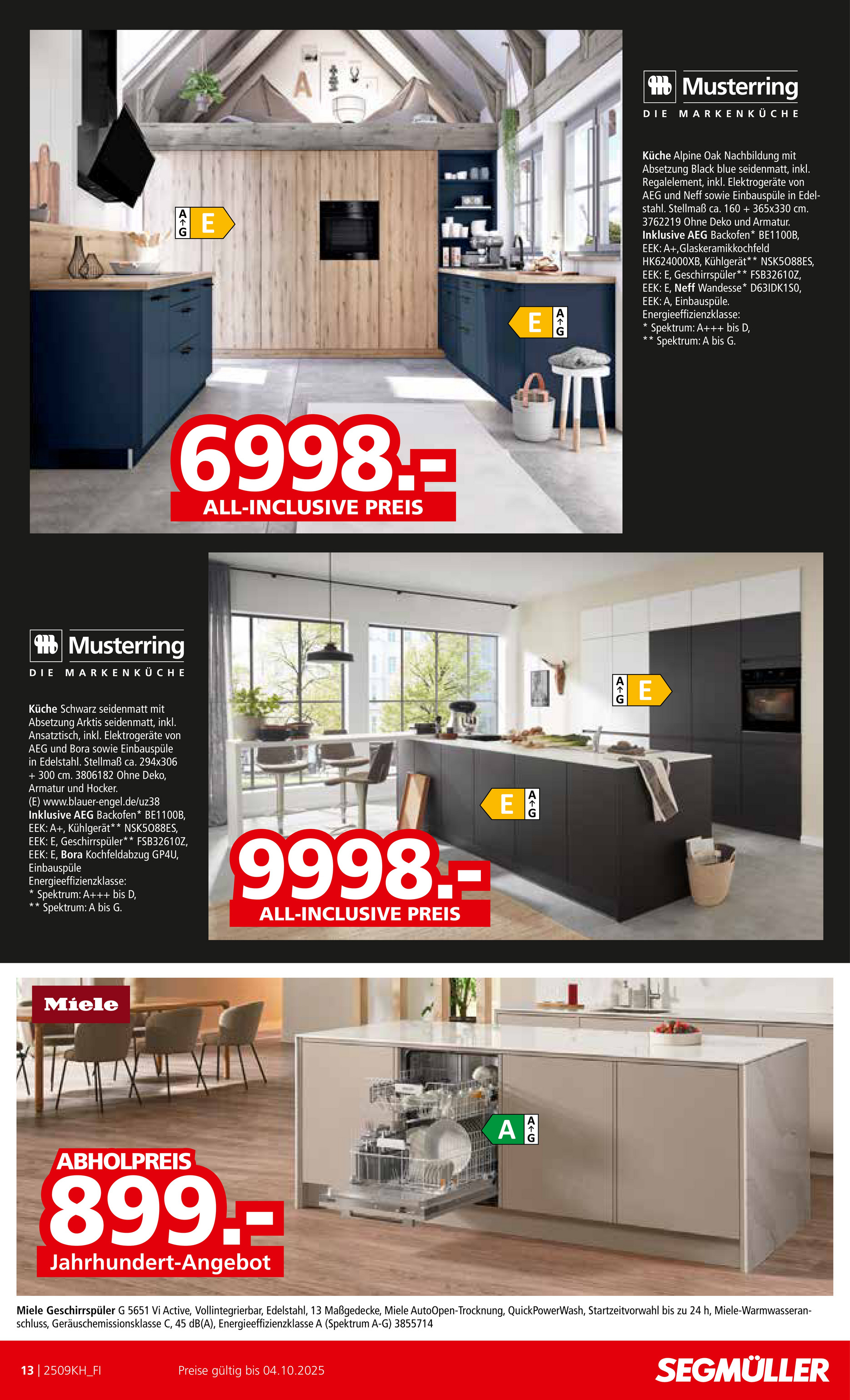 segmueller - SEGMÜLLER - Küchen Spezial-Prospekt gültig vom 30.08. bis 04.10. - page: 13