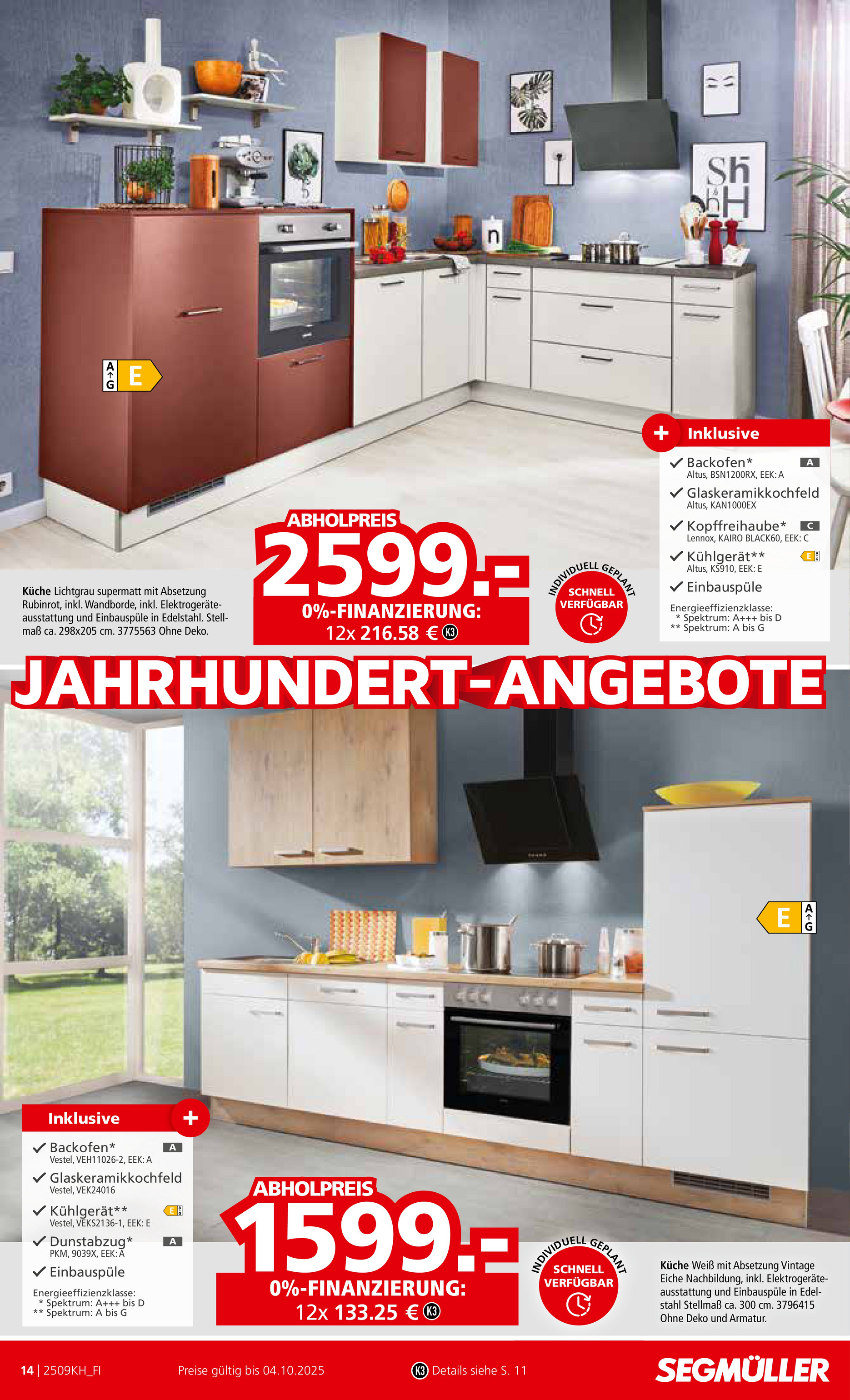 segmueller - SEGMÜLLER - Küchen Spezial-Prospekt gültig vom 30.08. bis 04.10. - page: 14