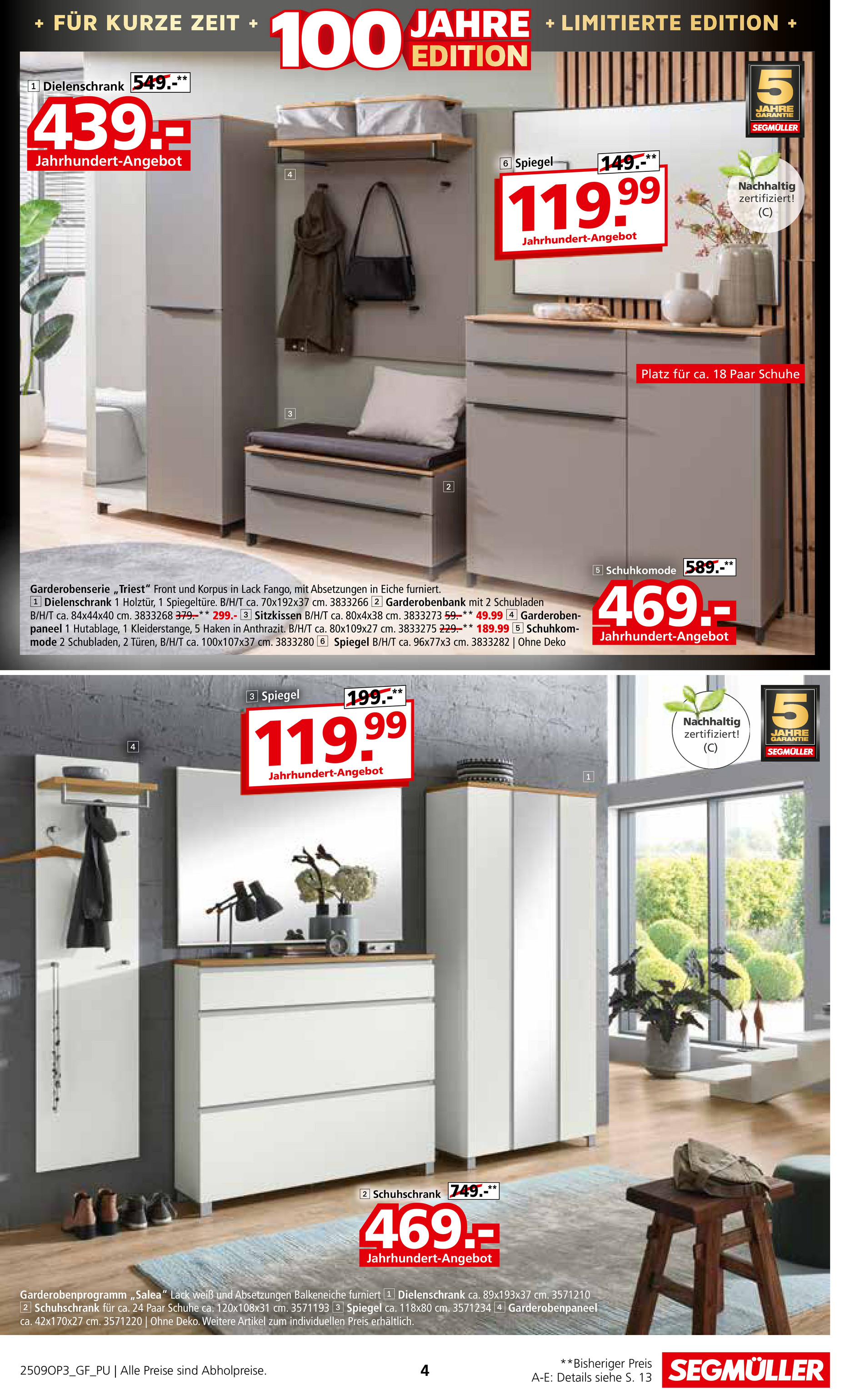 segmueller - SEGMÜLLER - Garderoben & Spiegel Spezial-Prospekt gültig vom 01.09. bis 30.11. - page: 4