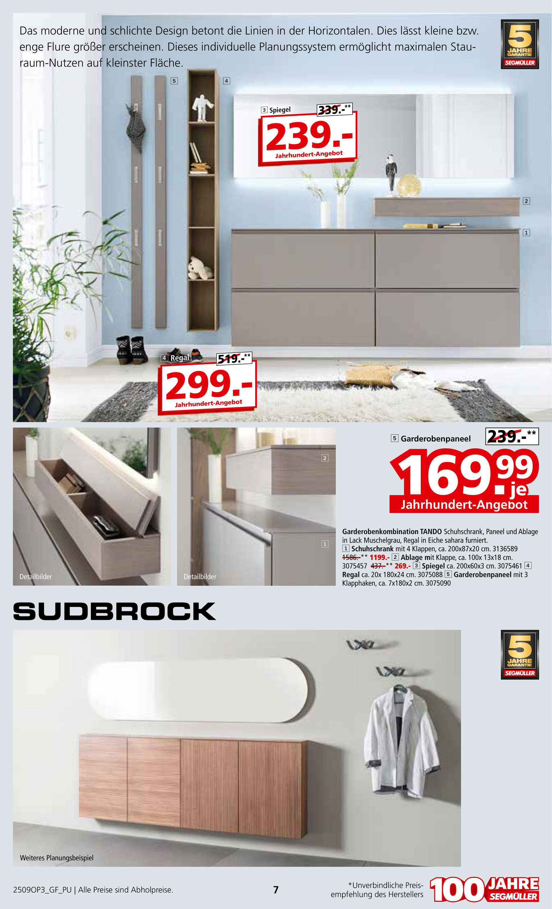 segmueller - SEGMÜLLER - Garderoben & Spiegel Spezial-Prospekt gültig vom 01.09. bis 30.11. - page: 7