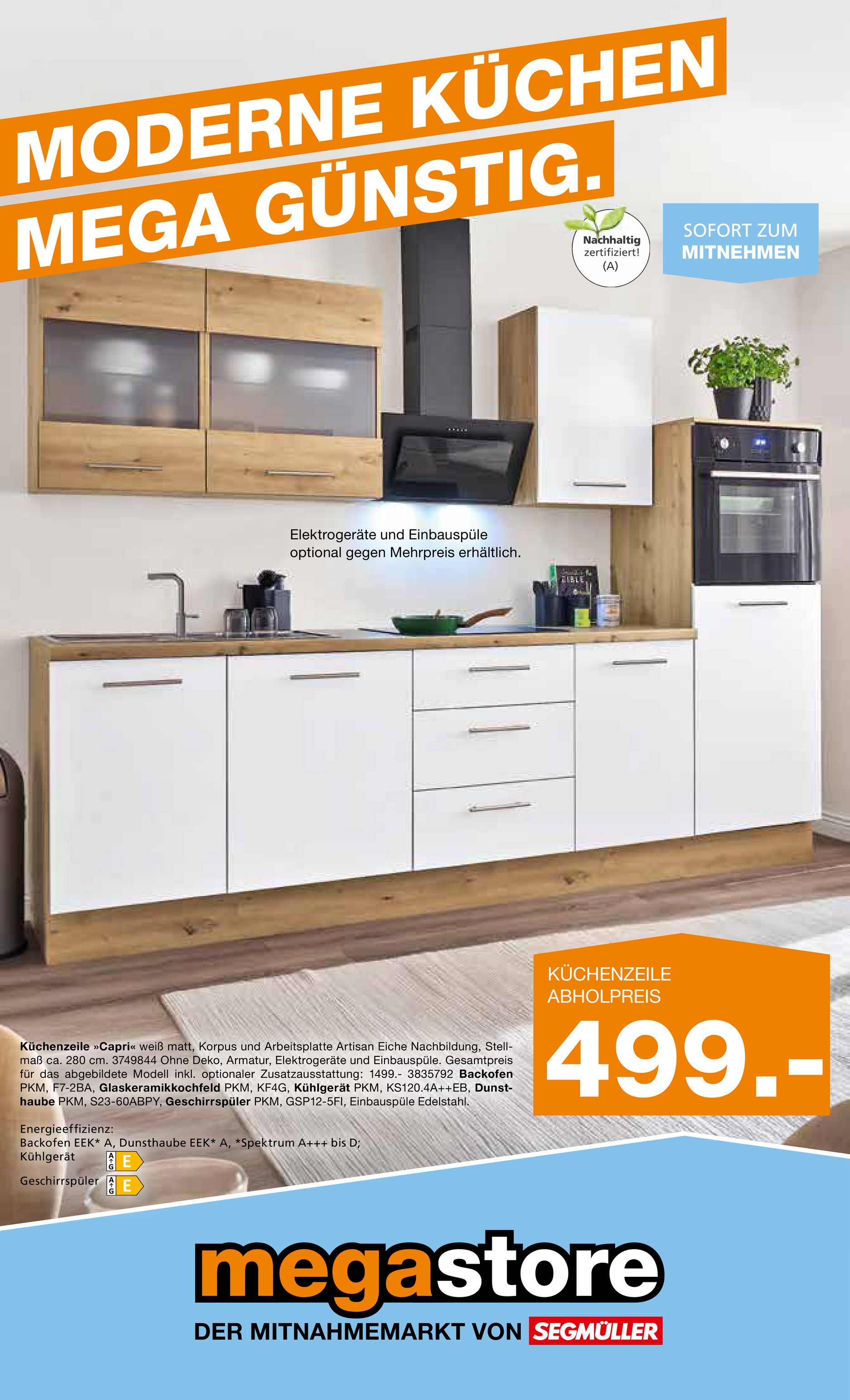 segmueller - SEGMÜLLER - Moderne Küchen Mega Günstig-Prospekt gültig vom 01.09. bis 05.10.