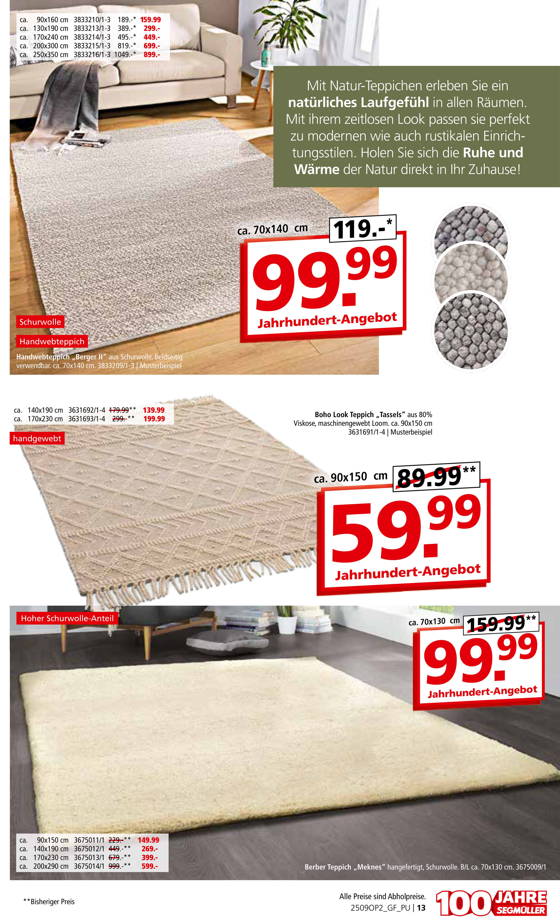 segmueller - SEGMÜLLER - Teppich Spezial-Prospekt gültig vom 01.09. bis 30.11. - page: 13