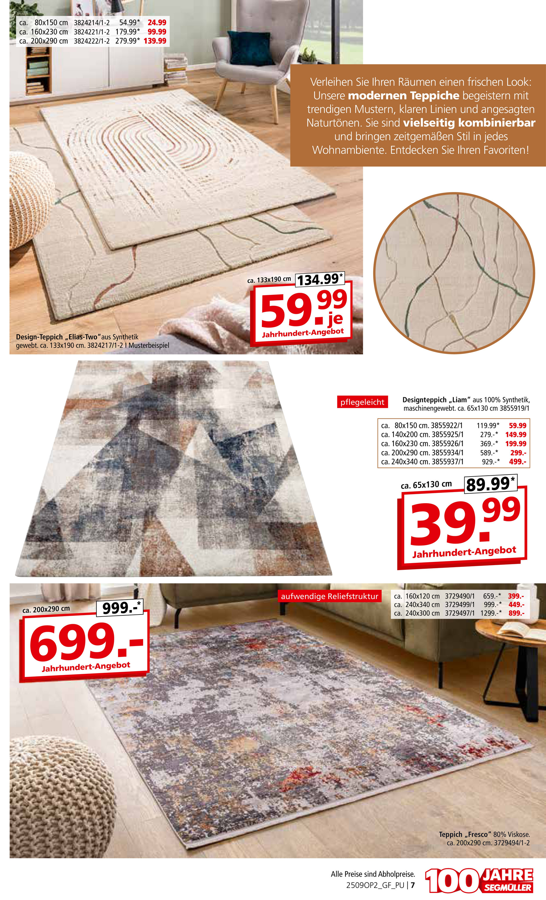 segmueller - SEGMÜLLER - Teppich Spezial-Prospekt gültig vom 01.09. bis 30.11. - page: 7