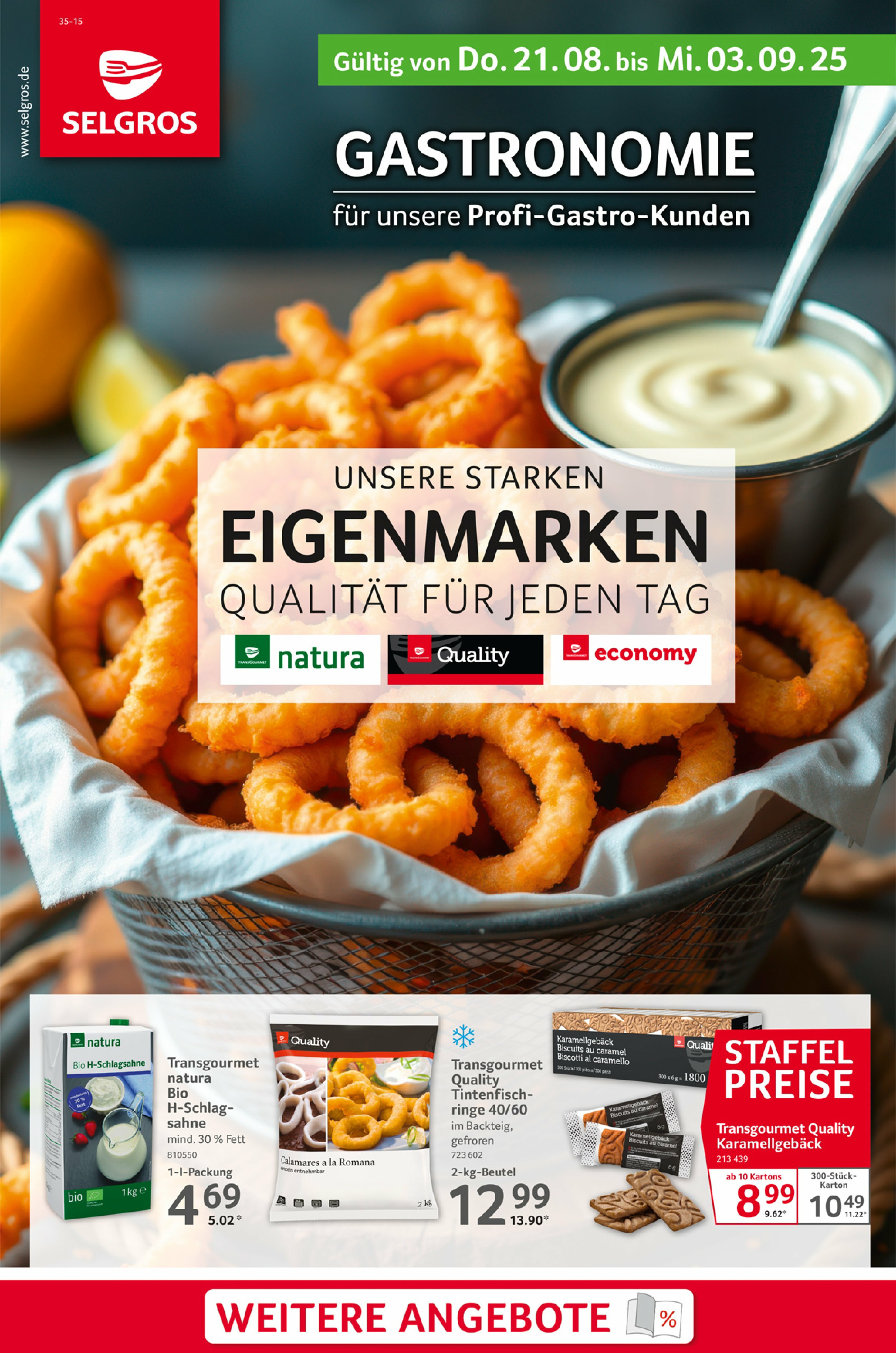 selgros - Selgros - Gastronomie-Prospekt gültig vom 21.08. bis 03.09.