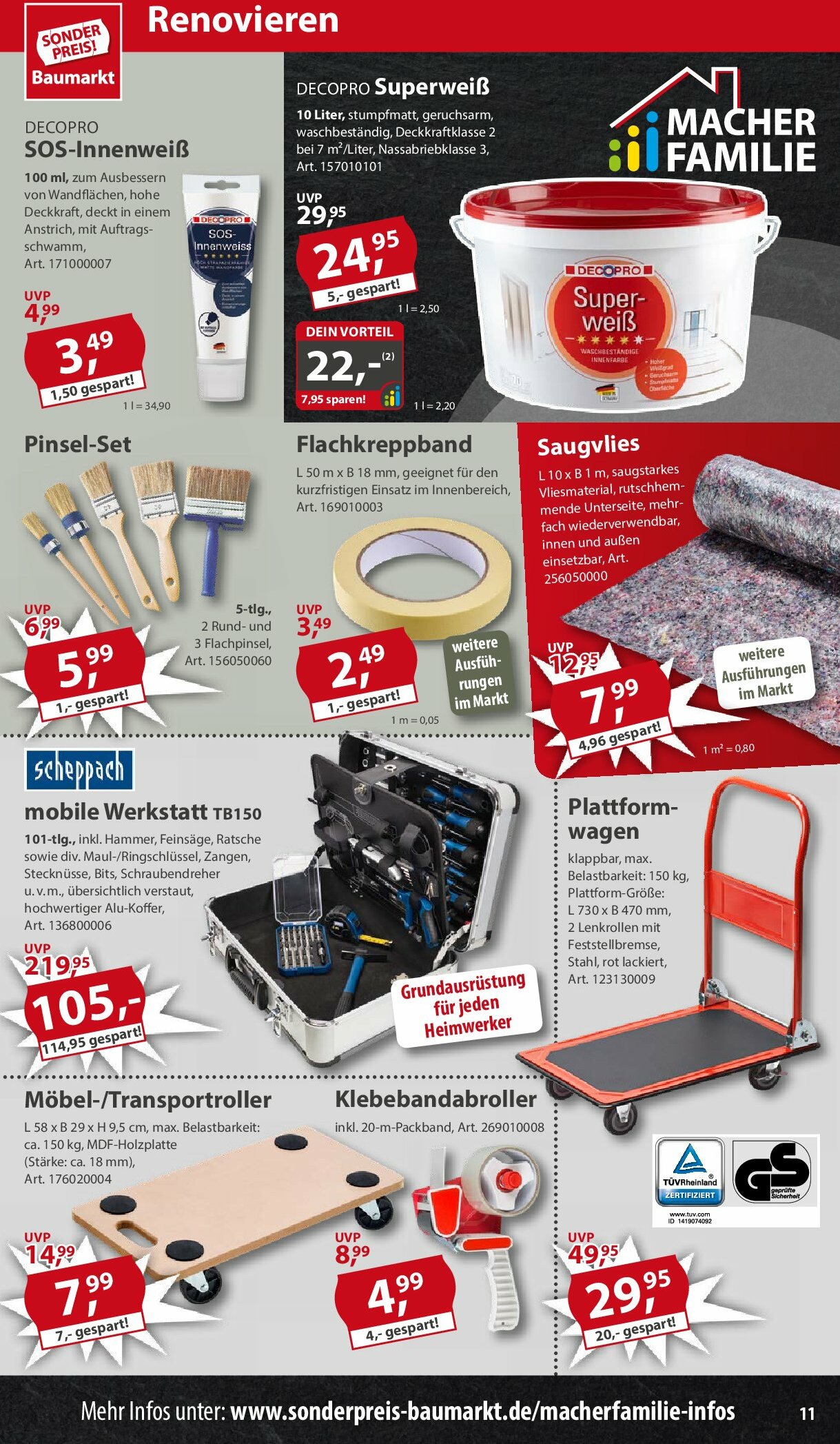 sonderpreis-baumarkt - Sonderpreis Baumarkt-Prospekt gültig vom 16.08. bis 22.08. - page: 11