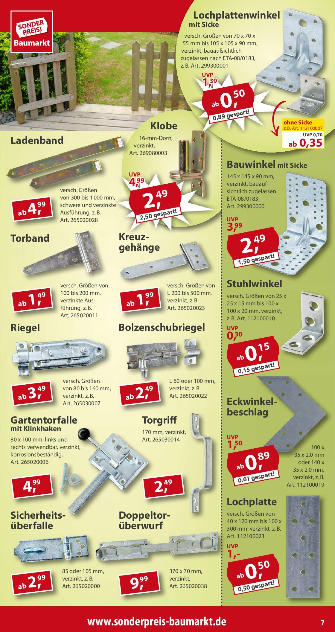 sonderpreis-baumarkt - Sonderpreis Baumarkt-Prospekt gültig vom 16.08. bis 22.08. - page: 7