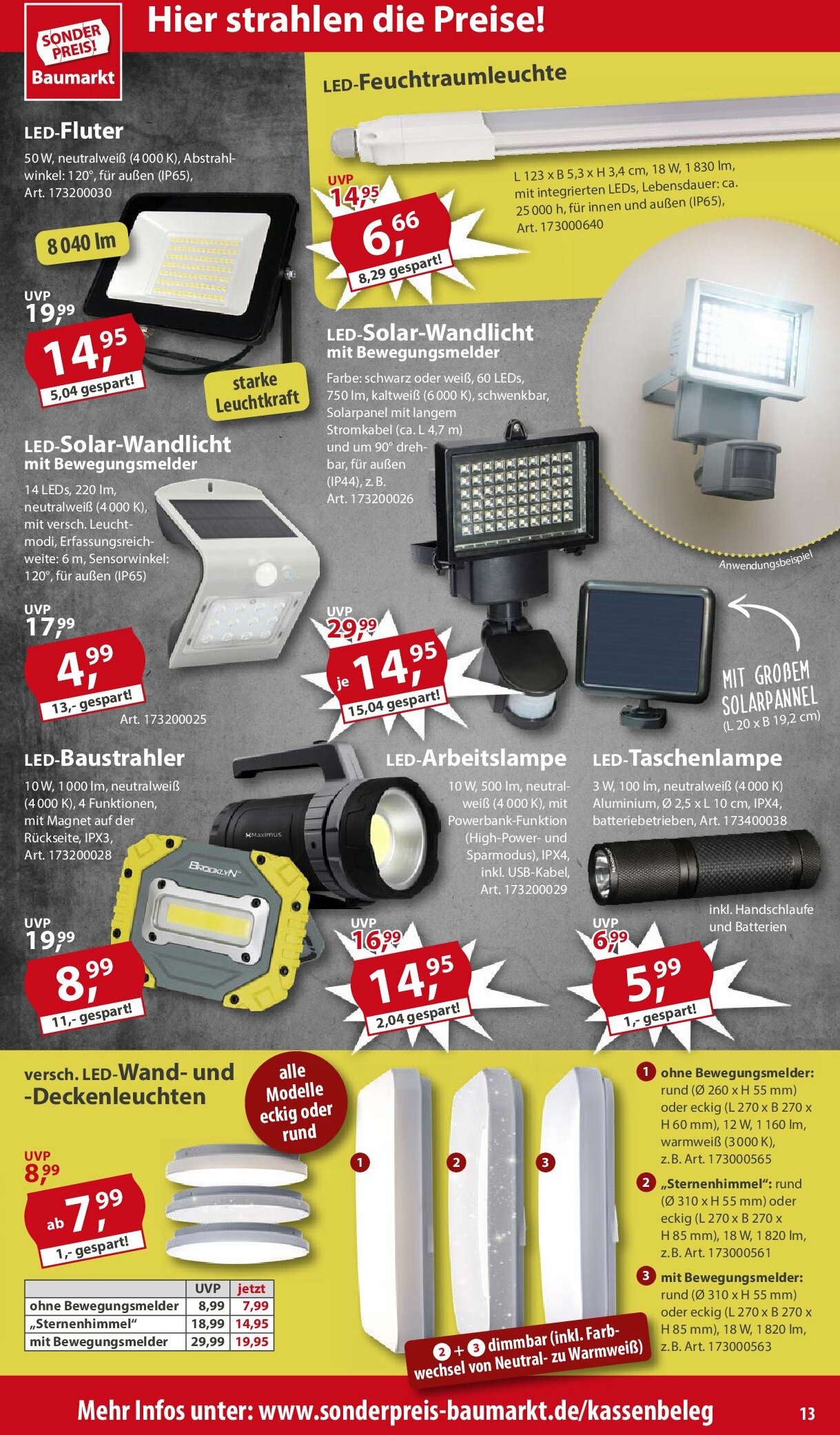 sonderpreis-baumarkt - Sonderpreis Baumarkt-Prospekt gültig vom 16.08. bis 22.08. - page: 13