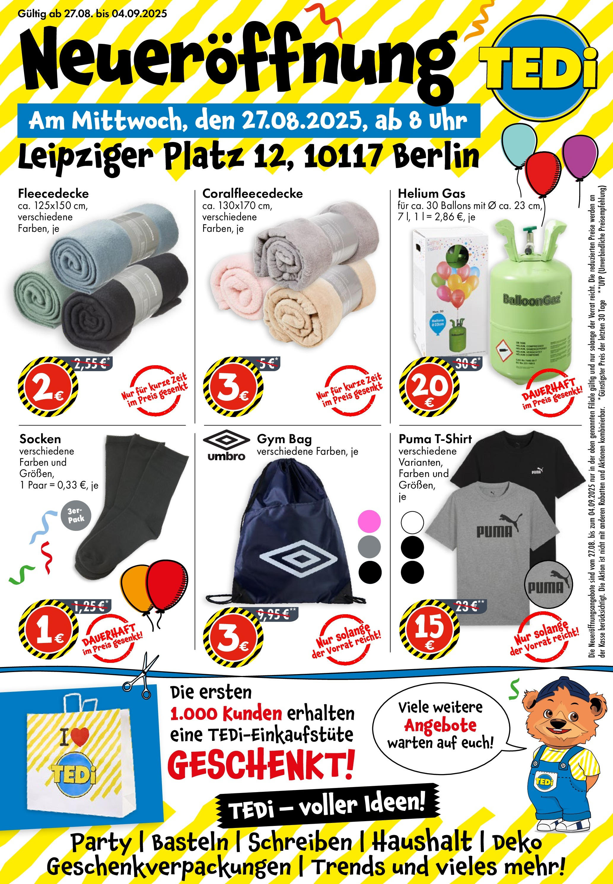 tedi - TEDi - Neueröffnung in Berlin-Prospekt gültig vom 27.08. bis 04.09.