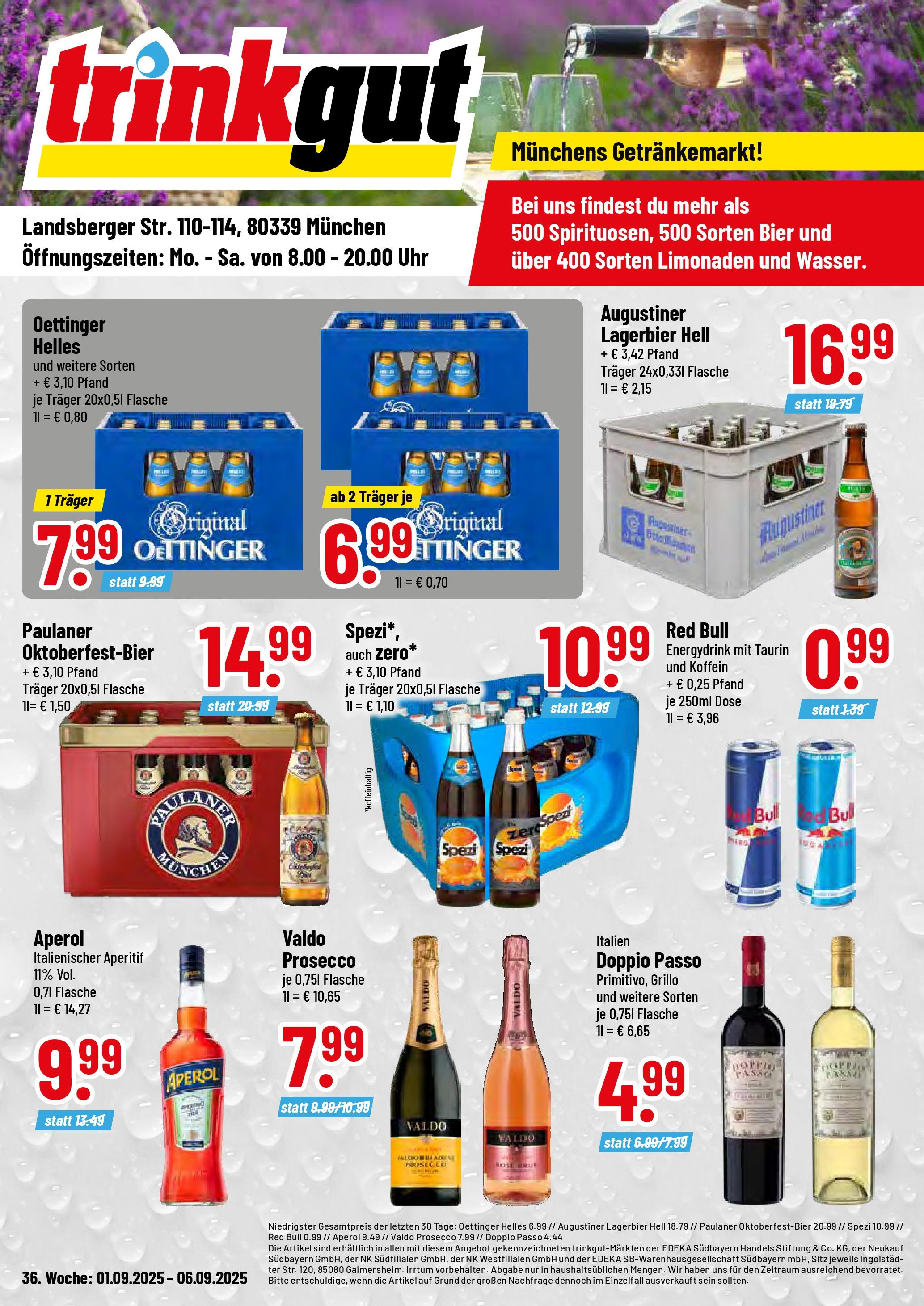 trinkgut - Trinkgut - München-Prospekt gültig vom 01.09. bis 06.09.
