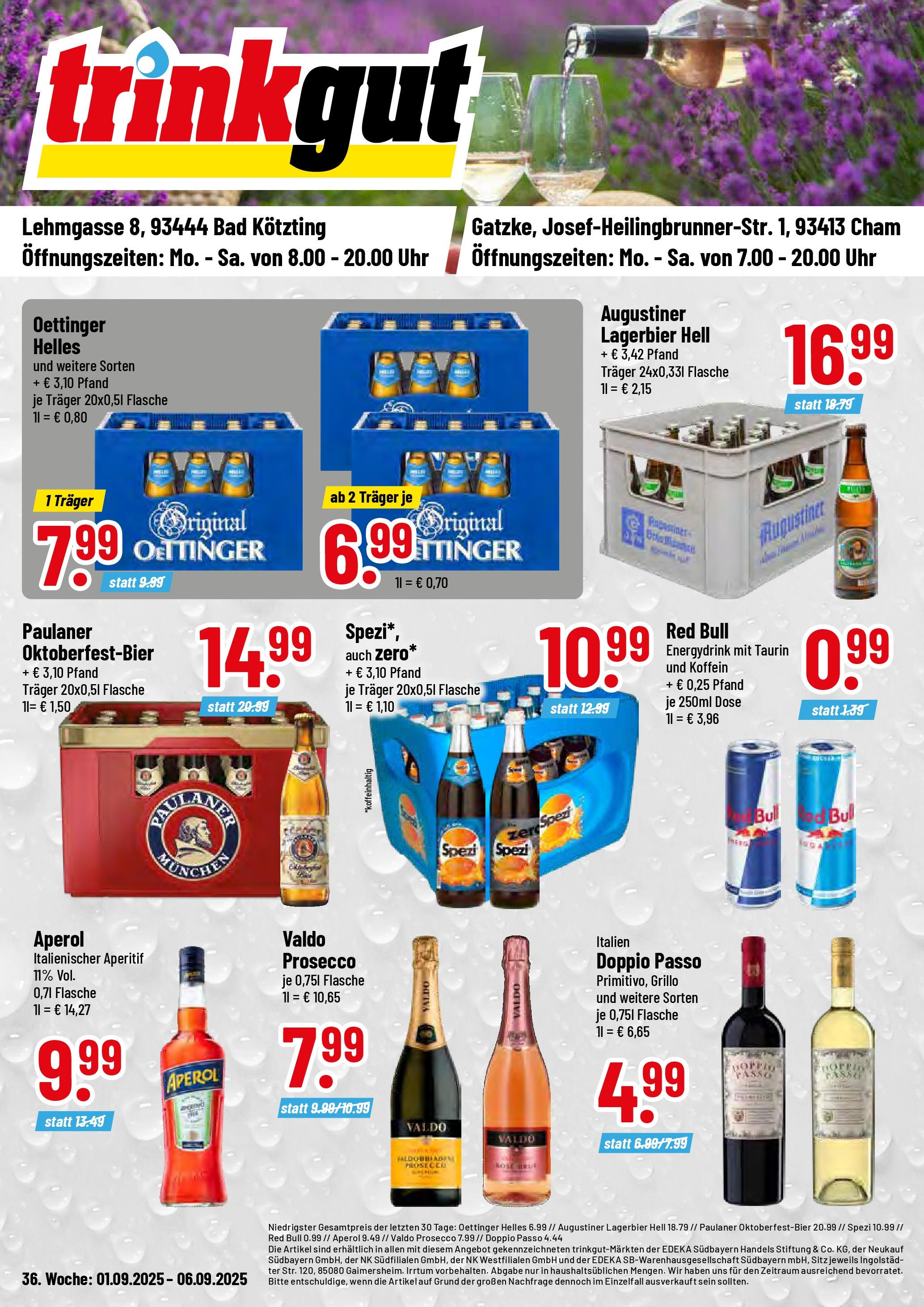 trinkgut - Trinkgut - Bad Kötzling-Prospekt gültig vom 01.09. bis 06.09. - page: 1