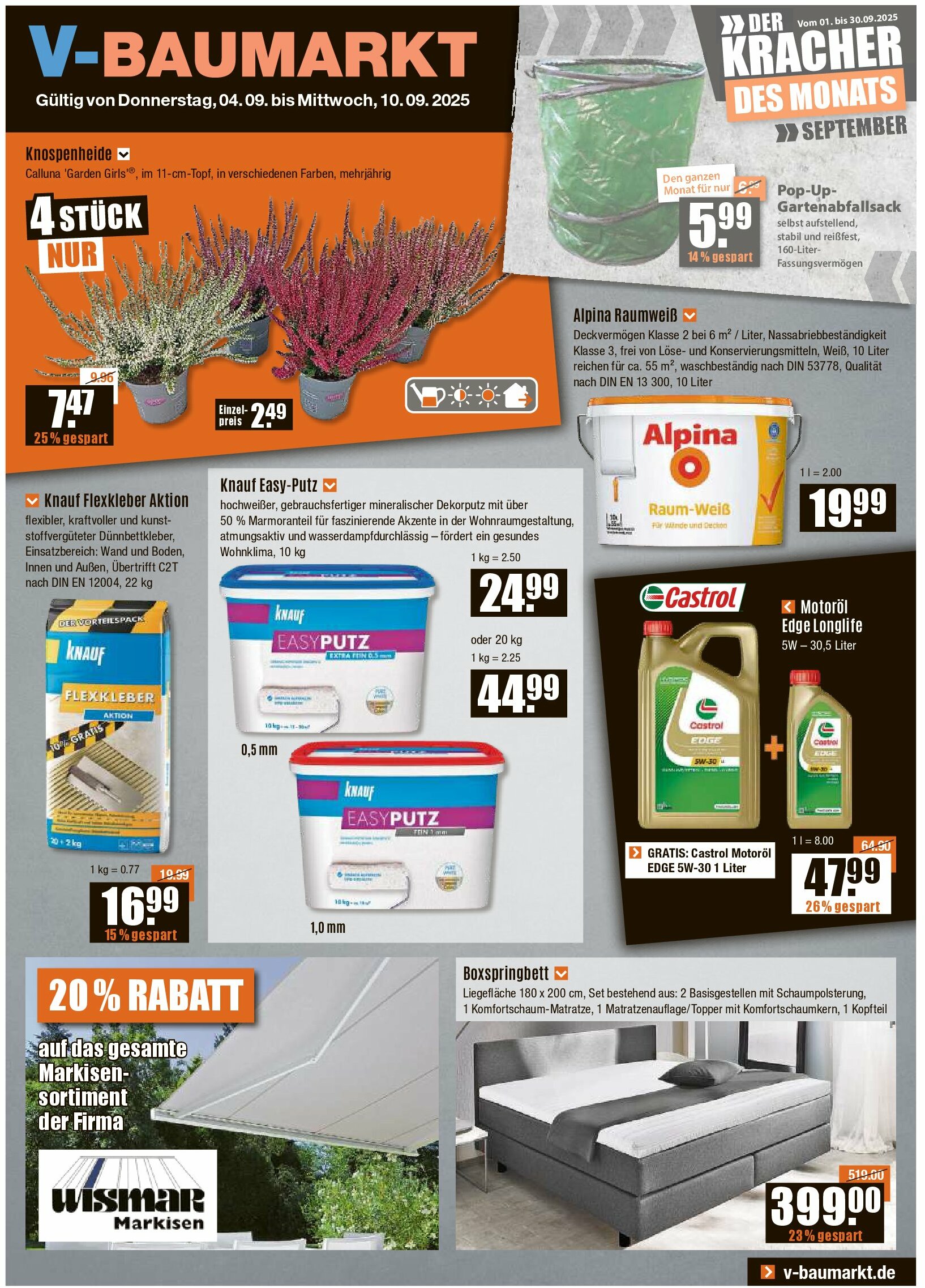 vmarkt - V-Baumarkt - München-Prospekt gültig vom 04.09. bis 10.09.