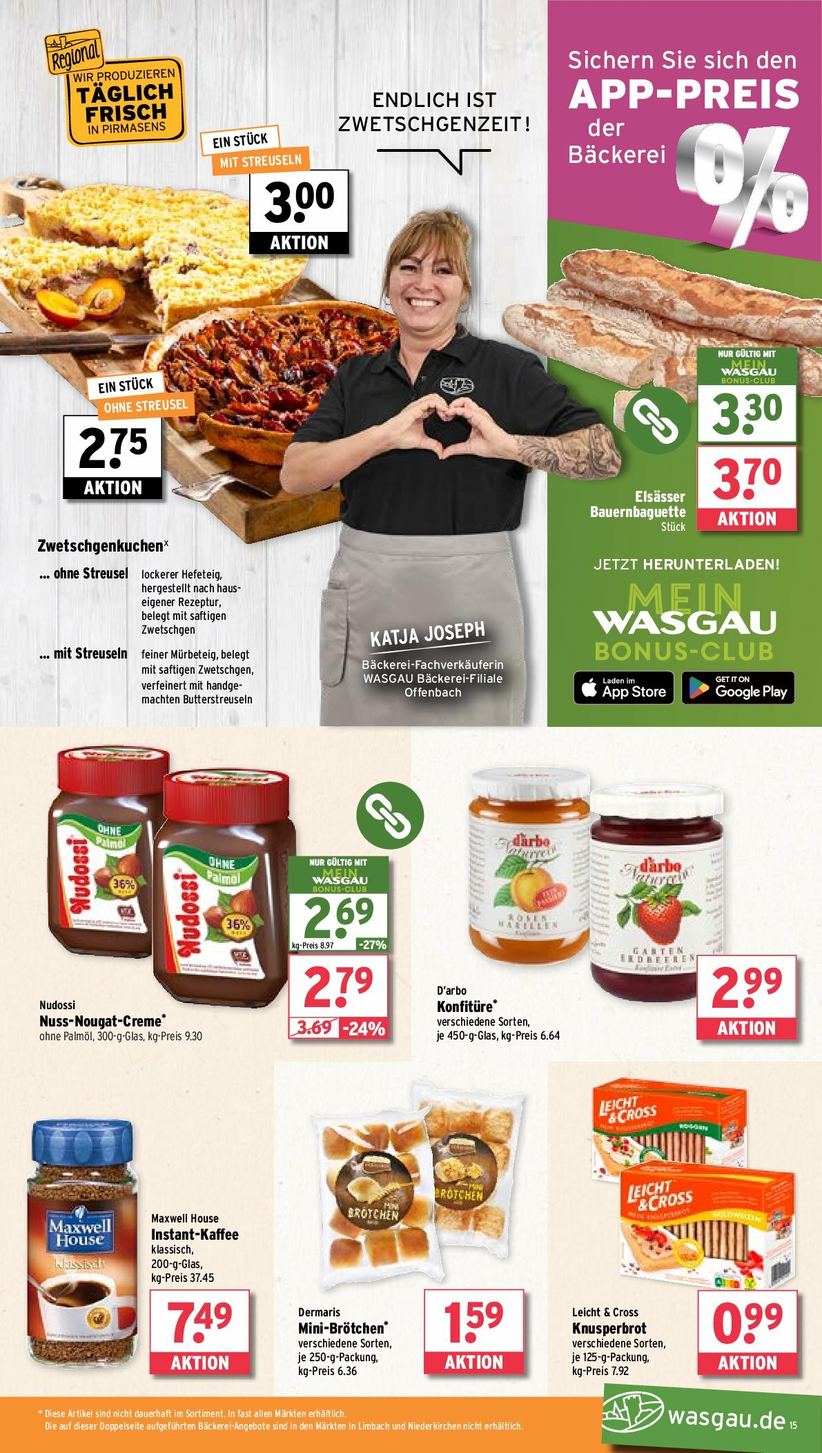 wasgau - Wasgau-Prospekt gültig vom 18.08. bis 23.08. - page: 15