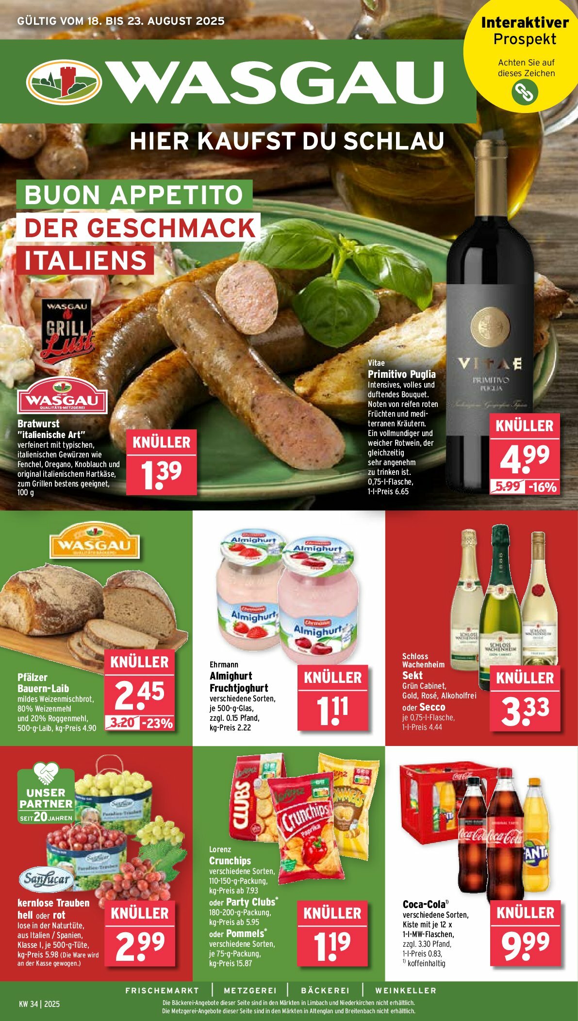 wasgau - Wasgau-Prospekt gültig vom 18.08. bis 23.08.