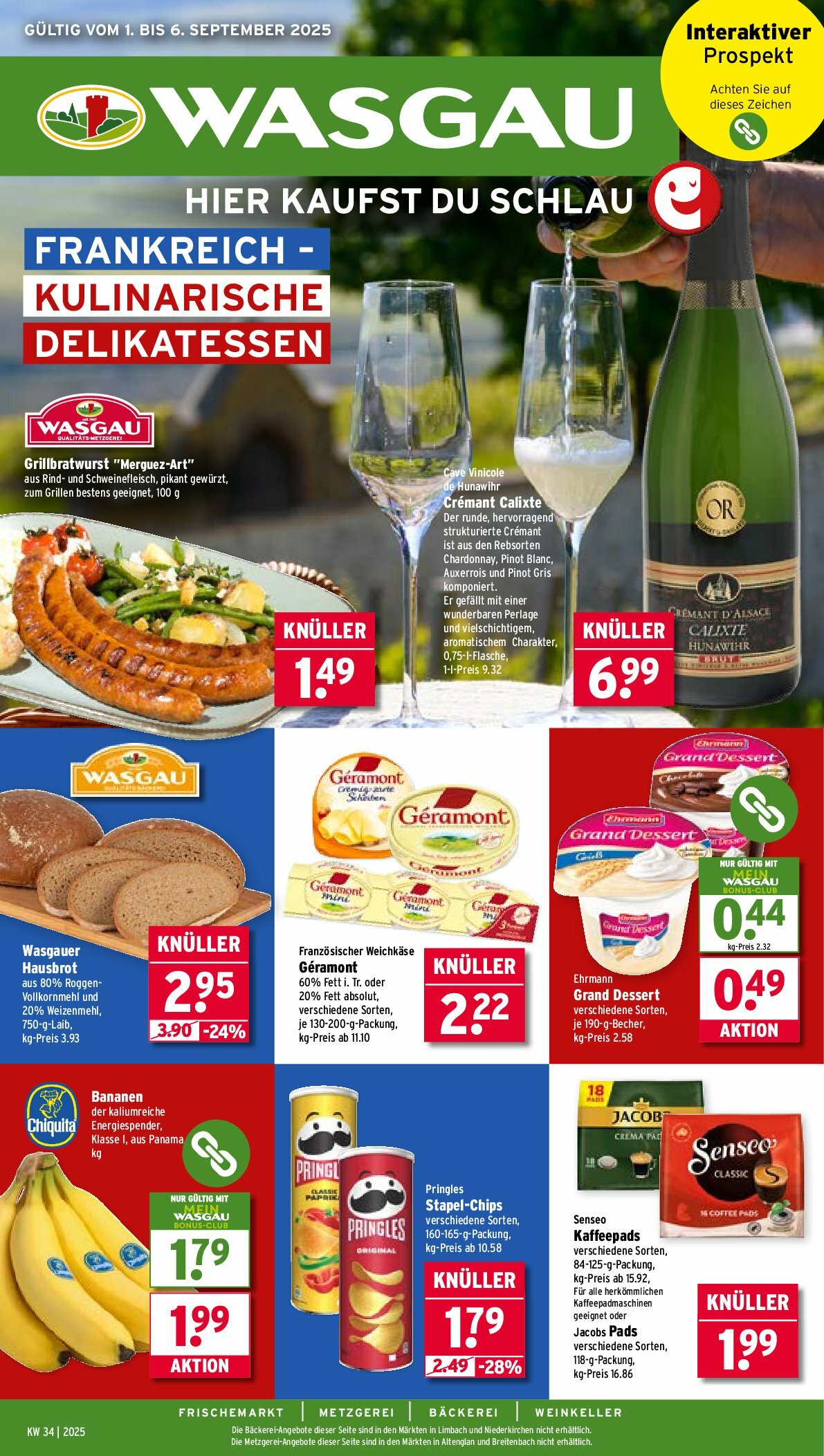 wasgau - Wasgau-Prospekt gültig vom 01.09. bis 06.09. - page: 1