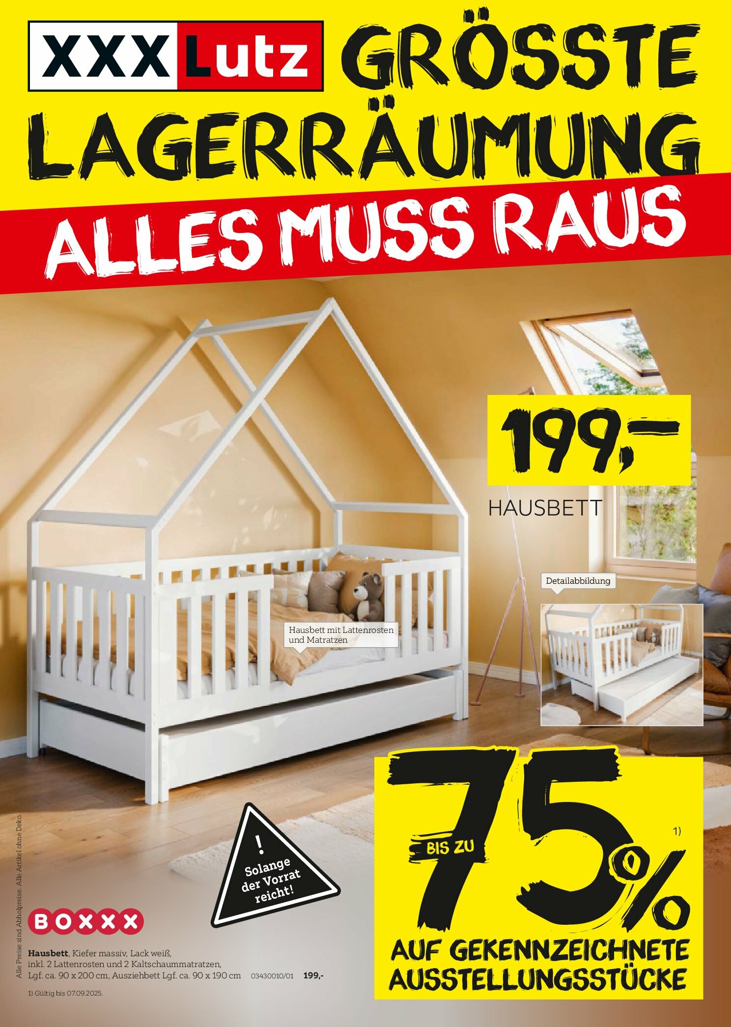 xxxlutz - XXXlutz - Größte Lagerräumungsverkauf-Prospekt gültig vom 25.08. bis 07.09.