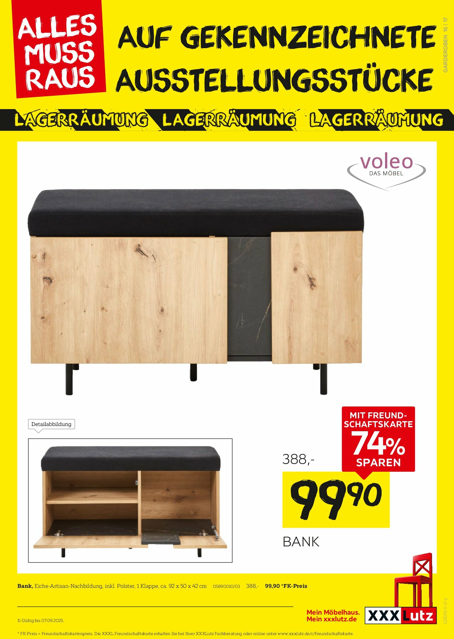 xxxlutz - XXXlutz - Größte Lagerräumungsverkauf-Prospekt gültig vom 25.08. bis 07.09. - page: 17
