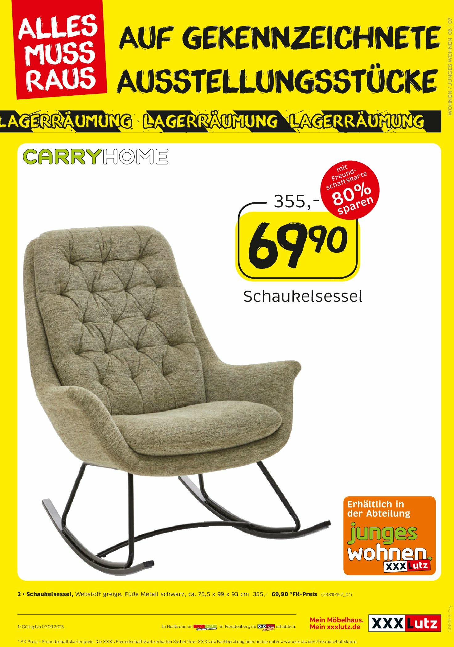 xxxlutz - XXXlutz - Größte Lagerräumungsverkauf-Prospekt gültig vom 25.08. bis 07.09. - page: 7