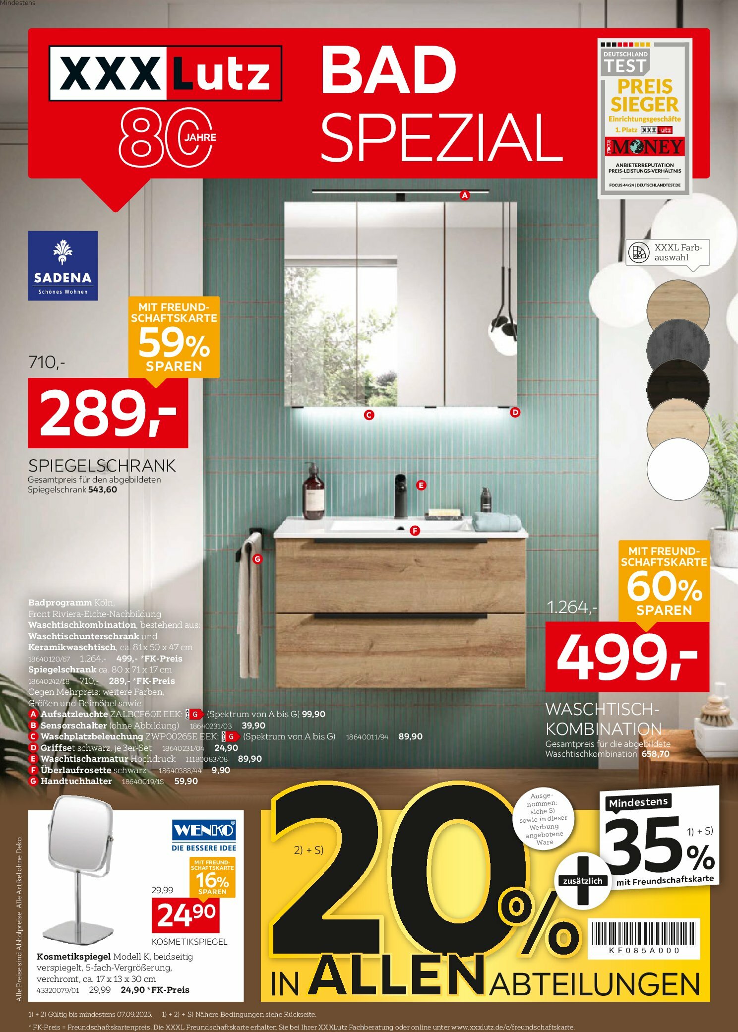 xxxlutz - XXXlutz - Bad Spezial-Prospekt gültig vom 25.08. bis 07.09.