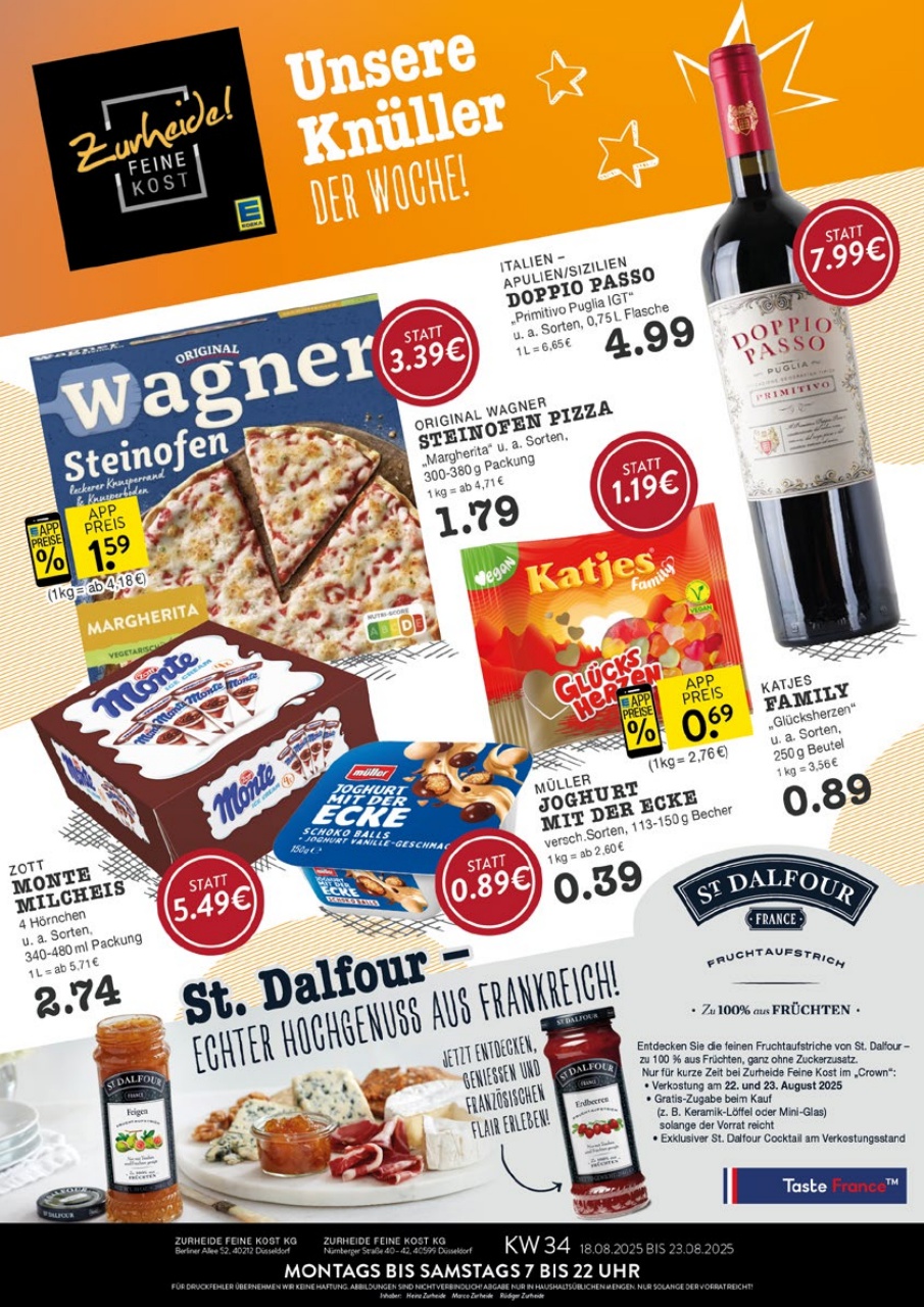 zurheide-feine-kost - Zurheide Feine Kost - Düsseldorf Crown-Prospekt gültig vom 18.08. bis 23.08.
